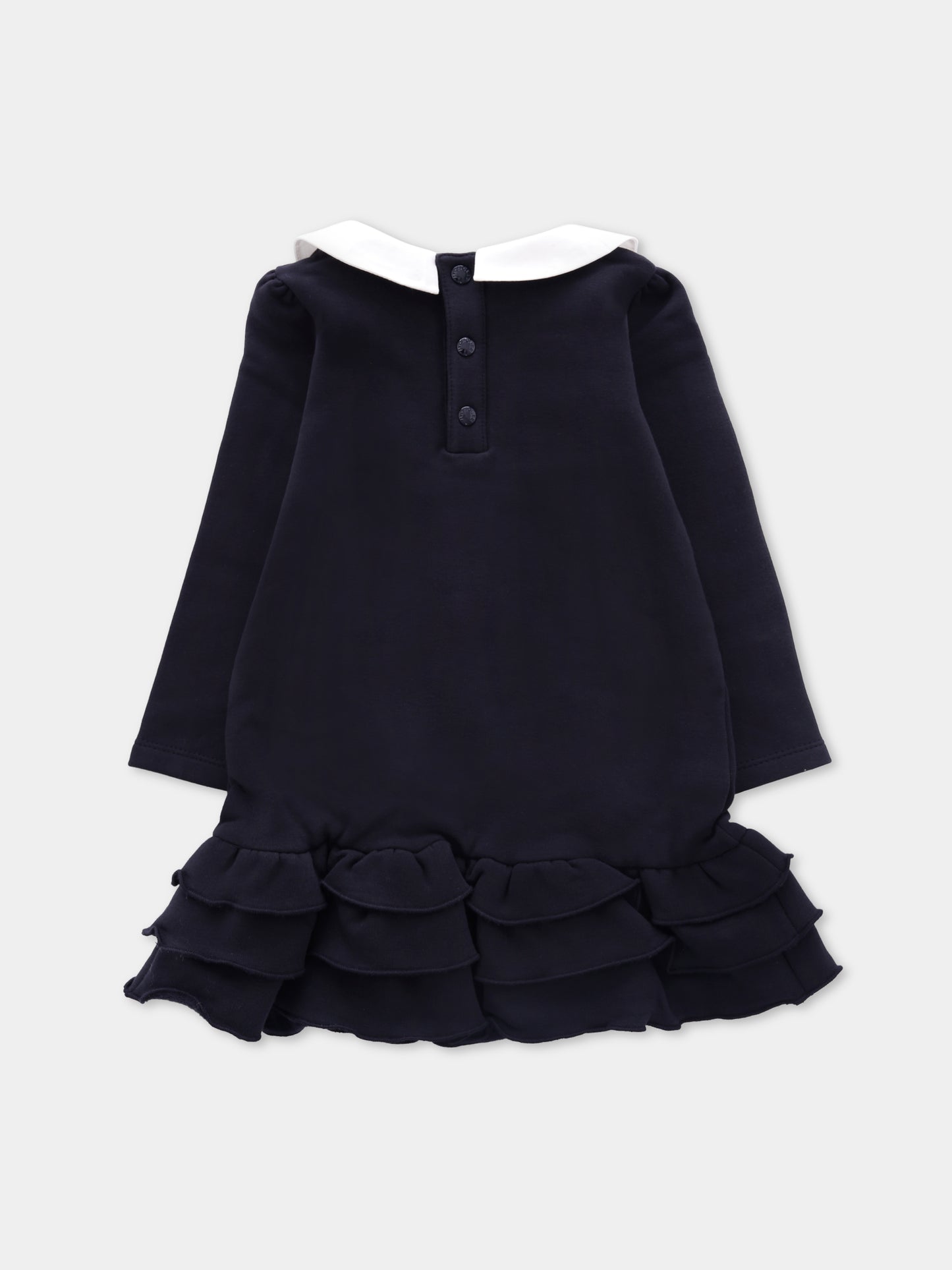 Vestito blu per neonata con logo,Moncler Kids,K2951 - 8I00001 - 89A23 778