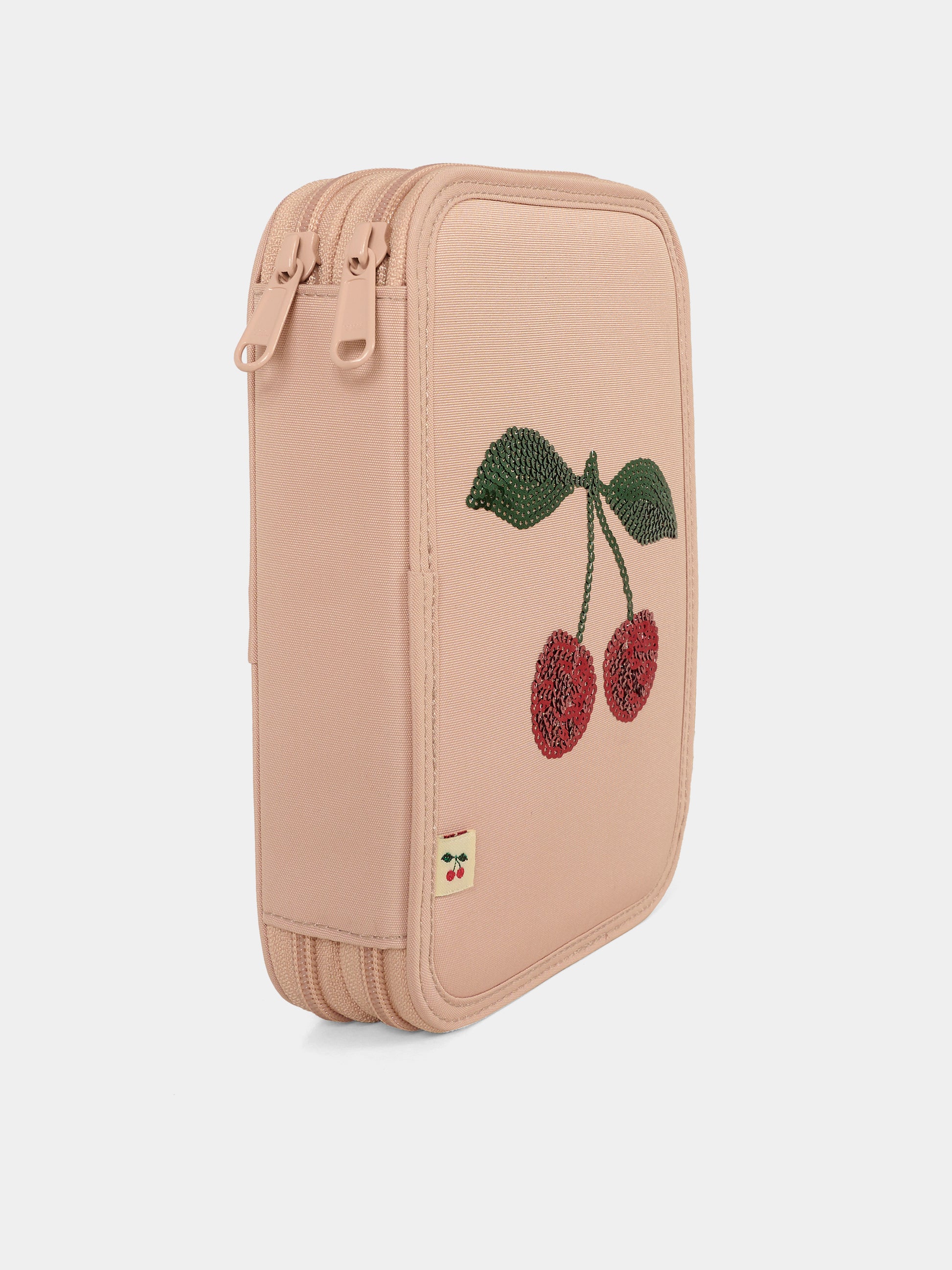 Astuccio rosa per bambina con ciliegie,Konges Sløjd,KS103456 MAHOGANY ROSE