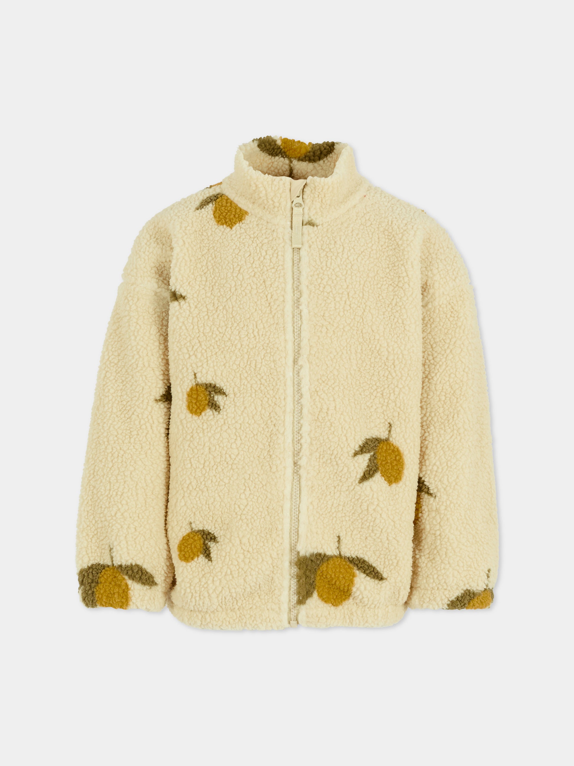 Ecopelliccia avorio per bambini con limoni,Konges Sløjd,KS103479 MON GRAND CITRON