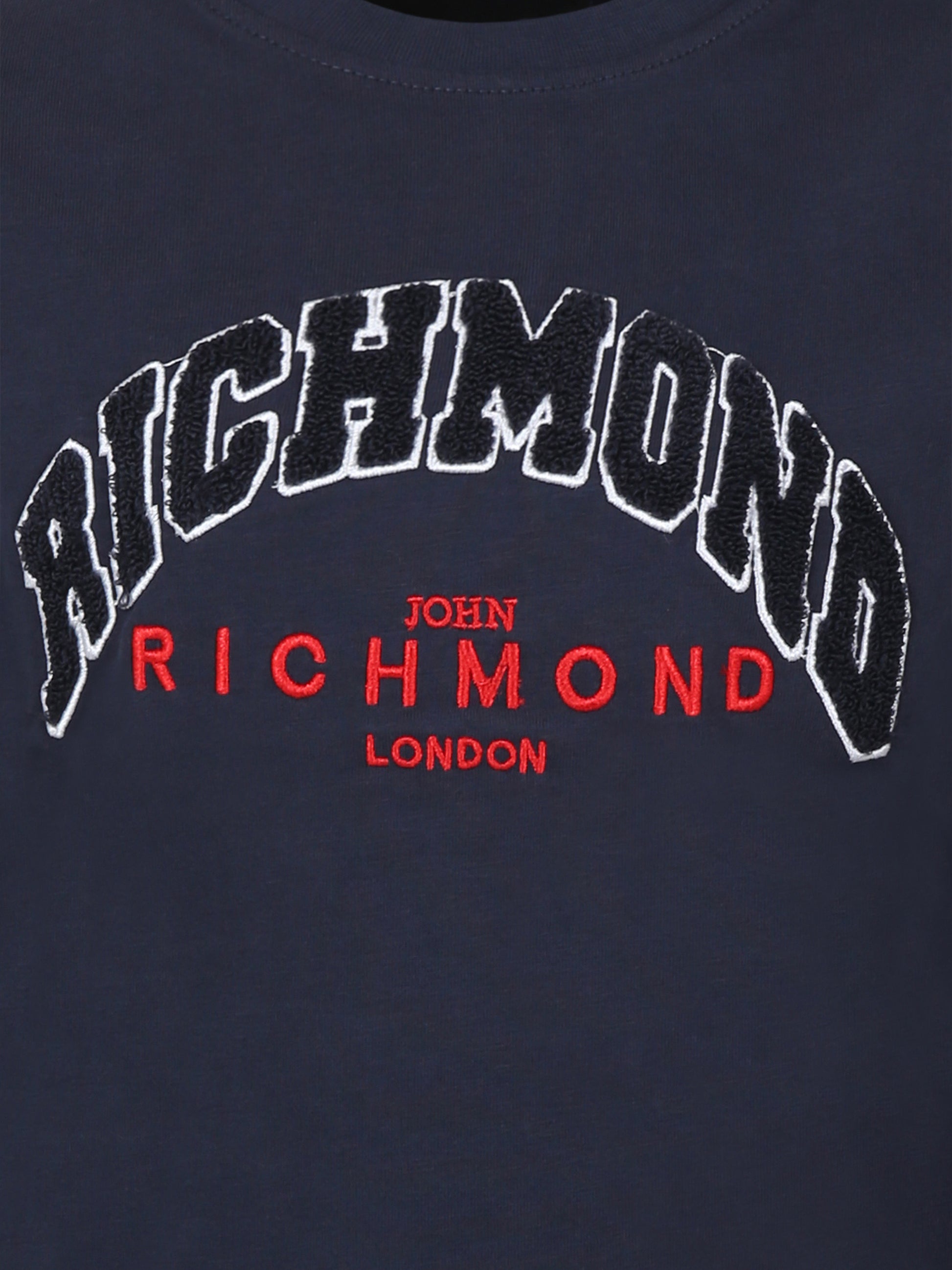 T-shirt blu per bambino con logo,Richmond,RBA24109TS BLUE