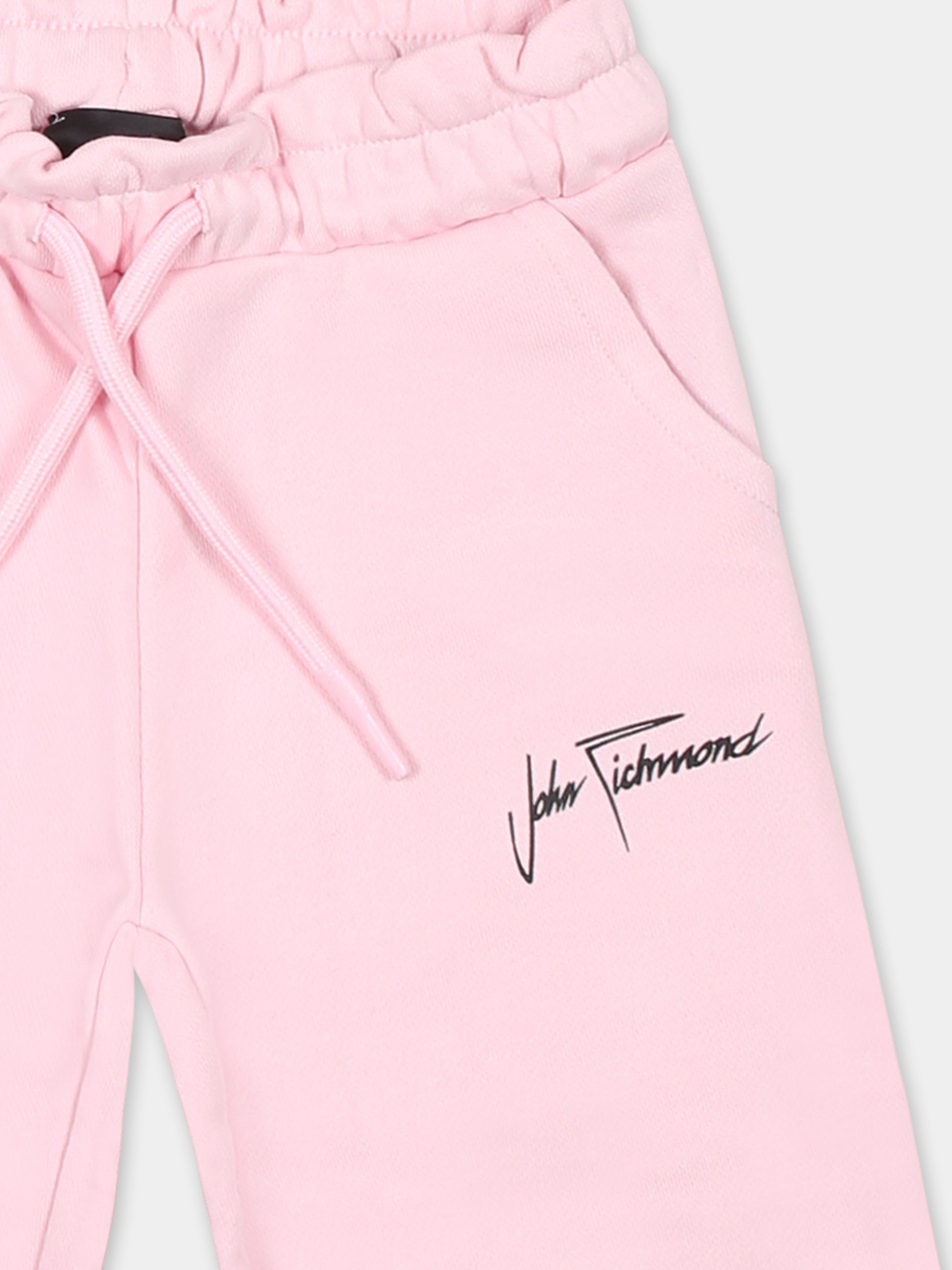 Completo rosa per neonata con logo,Richmond,RIA24003CF PINK