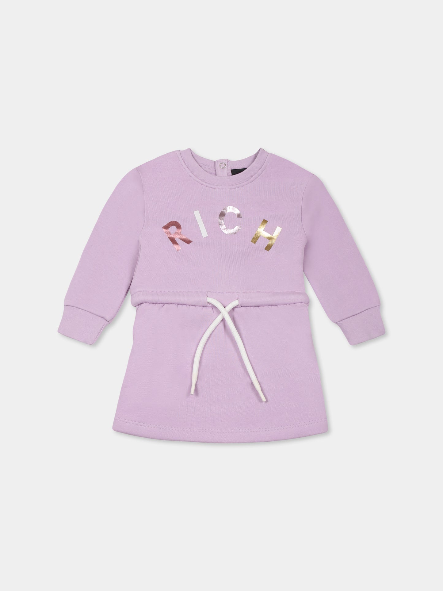 Vestito lilla per neonata con logo,Richmond,RIA24055VE LILAC