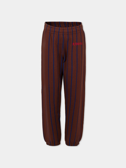 Pantaloni marroni per bambino con logo,Mini Rodini,2523013416