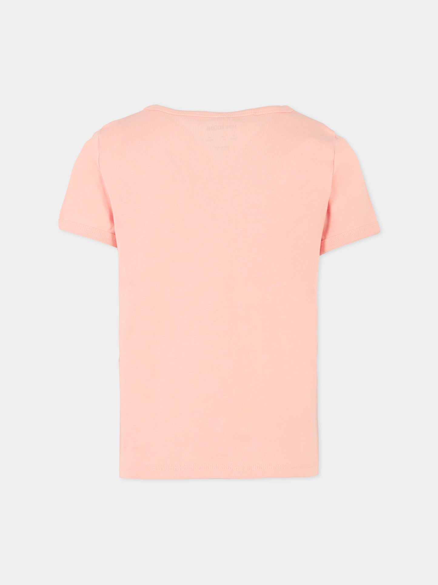 T-shirt rosa per bambina con elefante,Mini Rodini,2572015328