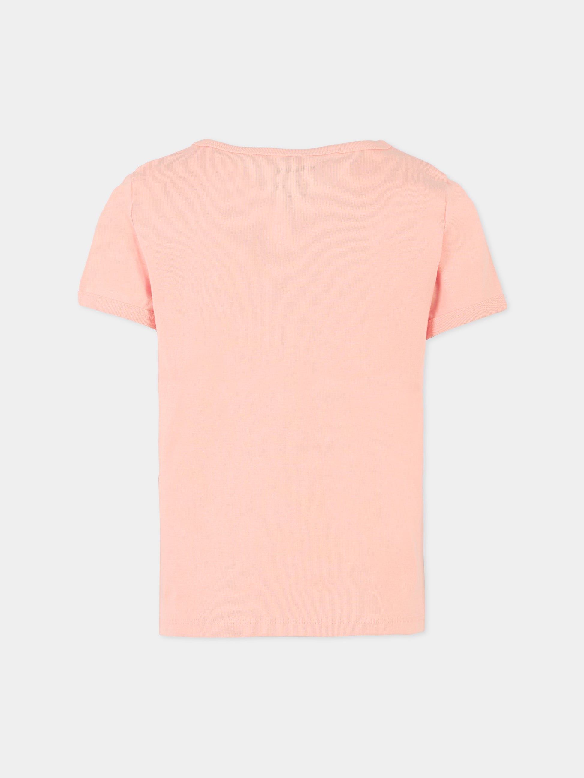 T-shirt rosa per bambina con elefante,Mini Rodini,2572015328