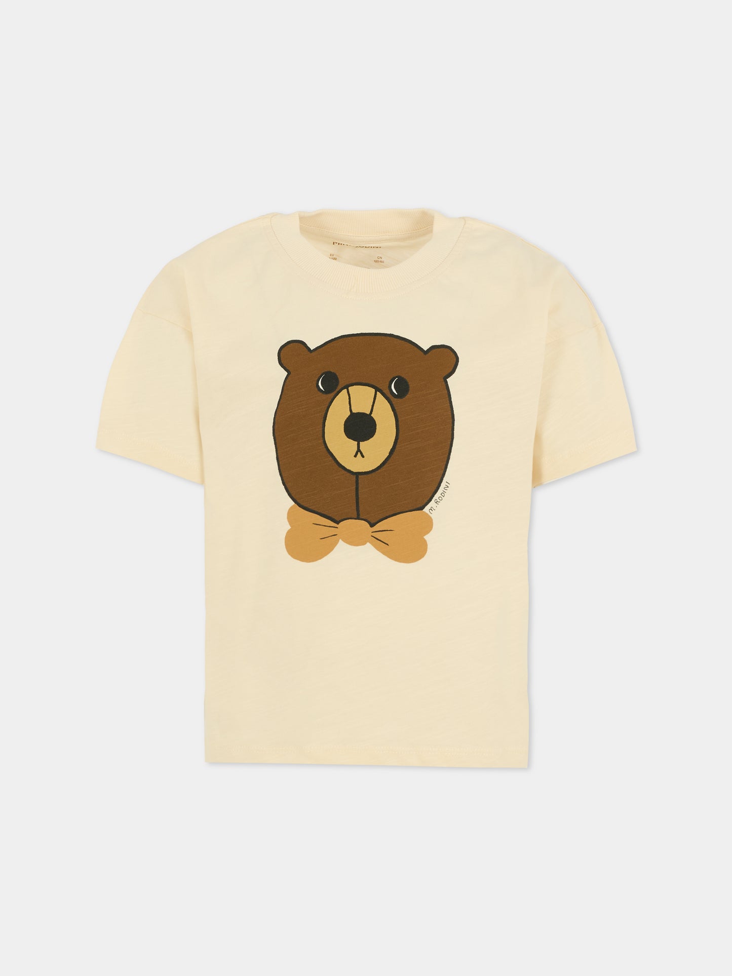 T-shirt avorio per bambini con orso,Mini Rodini,2572010711