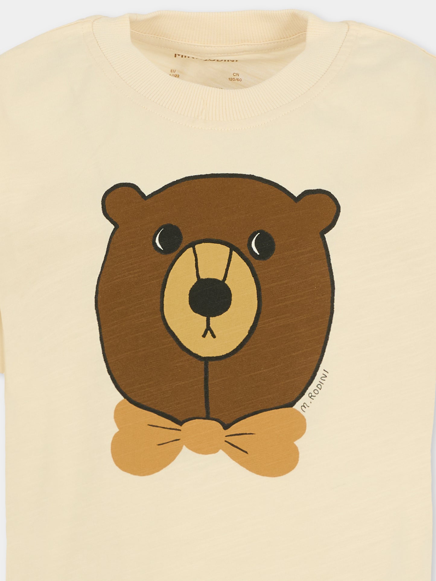 T-shirt avorio per bambini con orso,Mini Rodini,2572010711