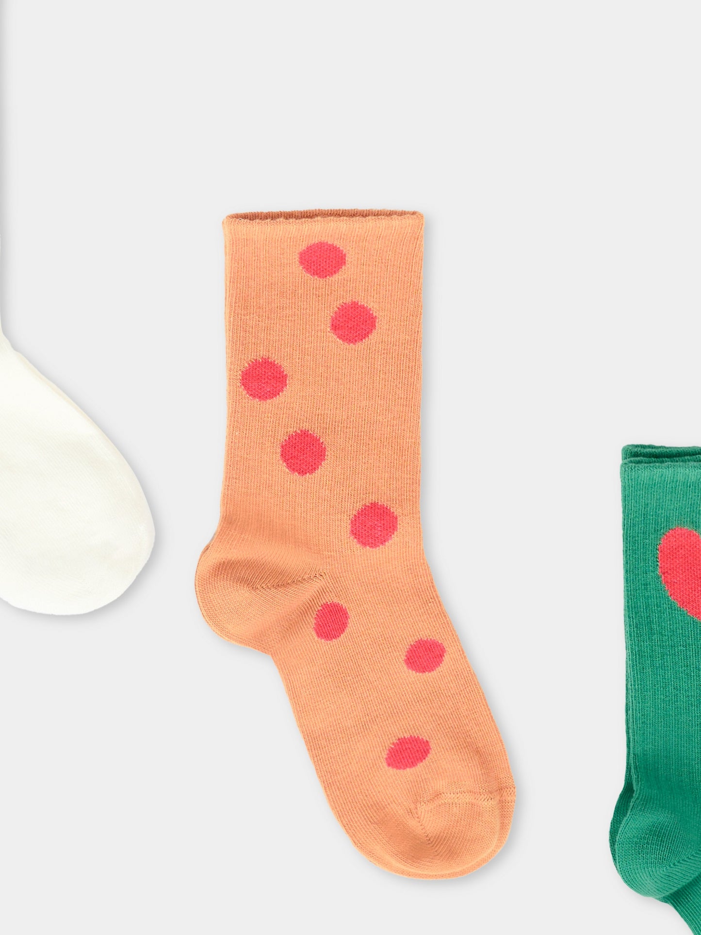 Set calze multicolor per bambini orsetto e cuore,Mini Rodini,2576011600