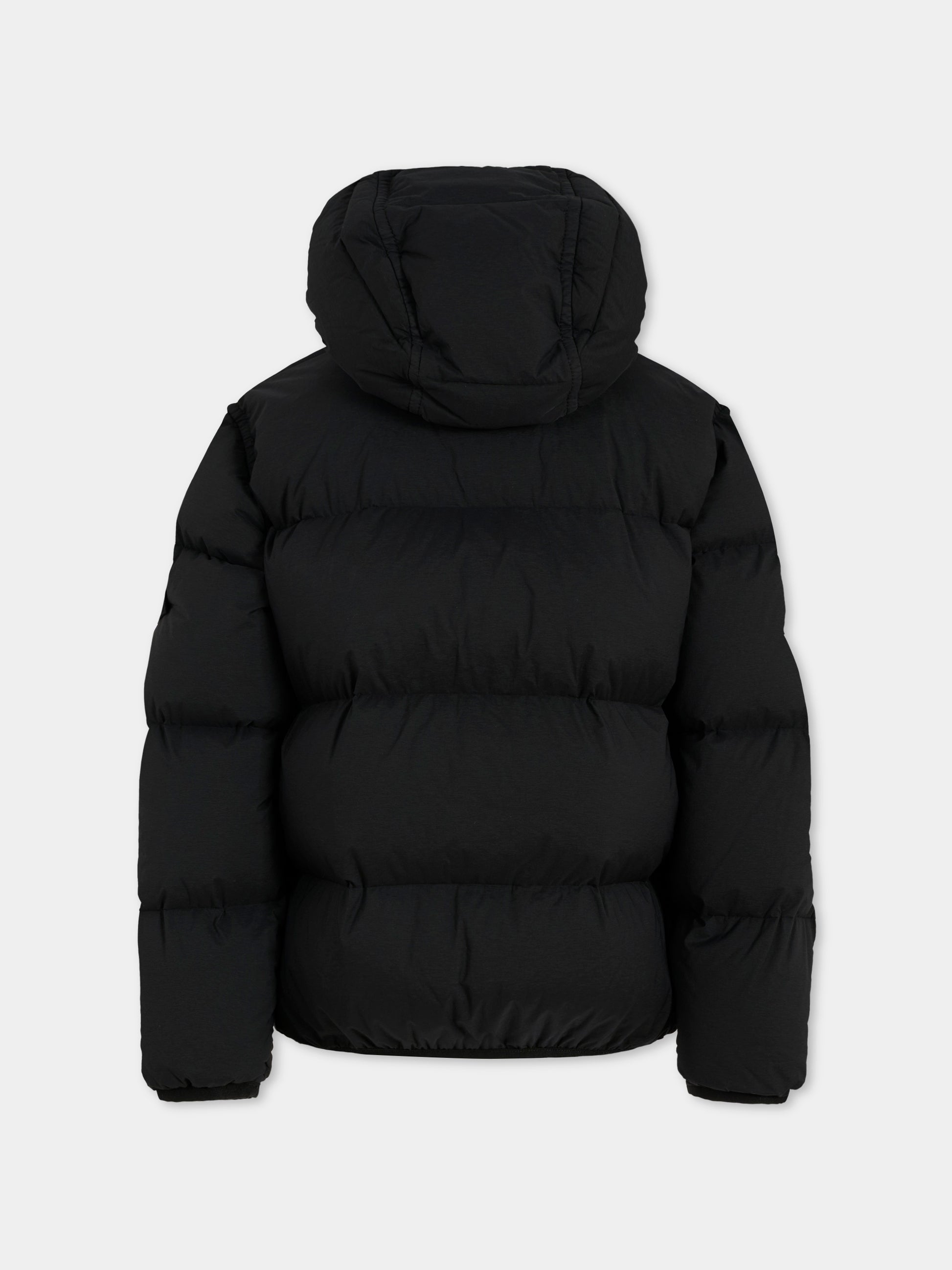 Piumino nero per bambino bussola,Stone Island Junior,K2S16 4100017 S0028 - V0029