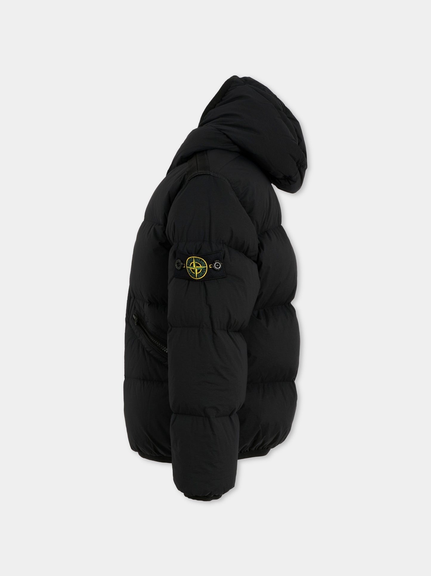 Piumino nero per bambino bussola,Stone Island Junior,K2S16 4100017 S0028 - V0029
