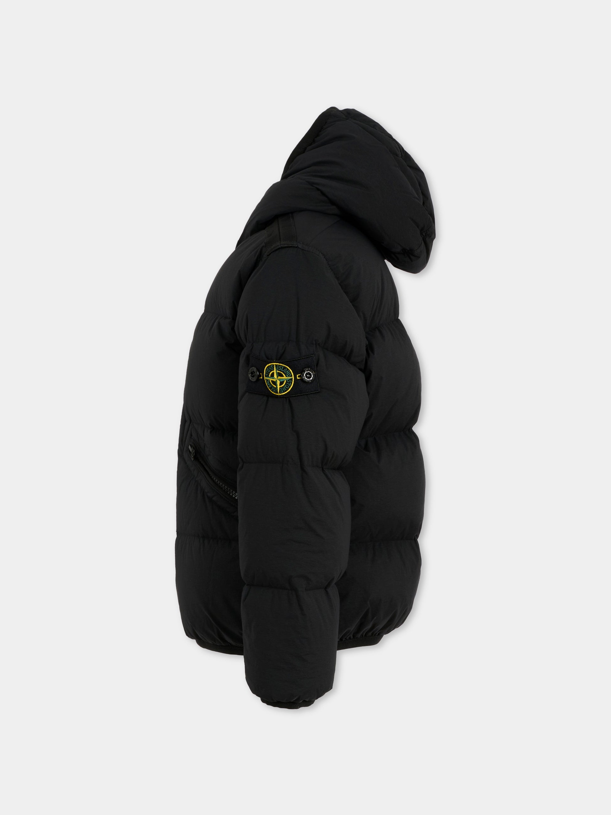 Piumino nero per bambino bussola,Stone Island Junior,K2S16 4100017 S0028 - V0029