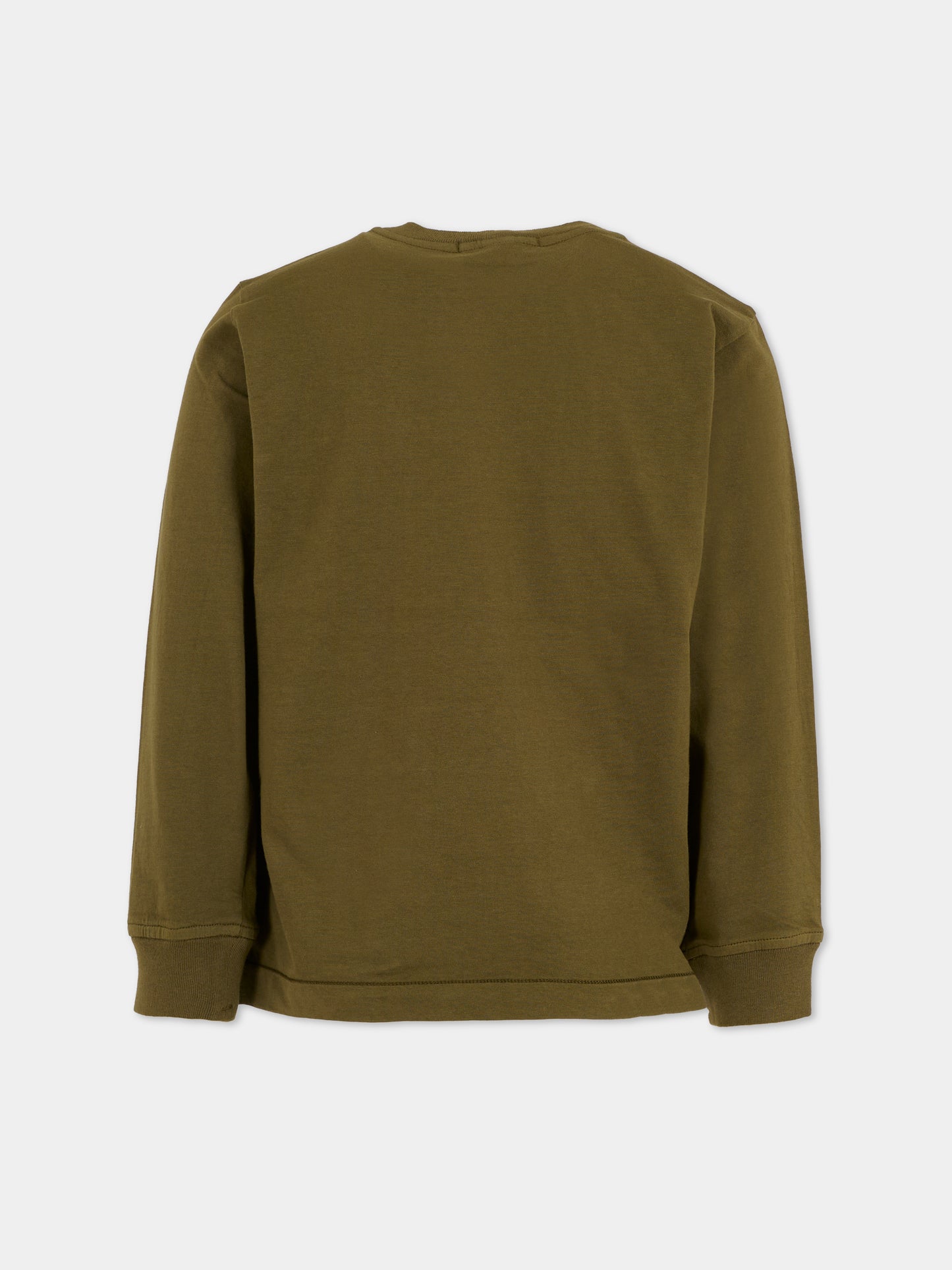 T-shirt verde per bambino con bussola,Stone Island Junior,K2S16 2100003 S0047 - V0054