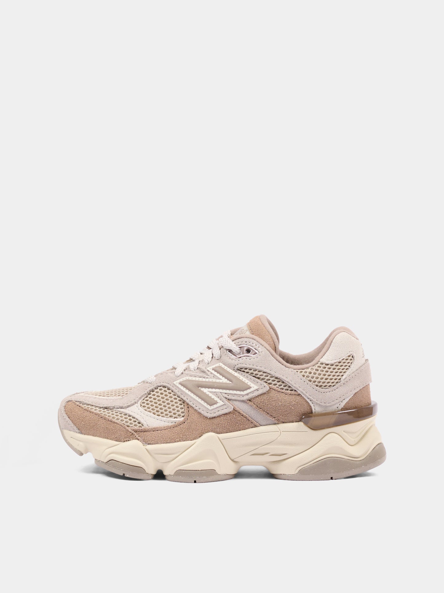 Beige 9060 sneakers for kids
