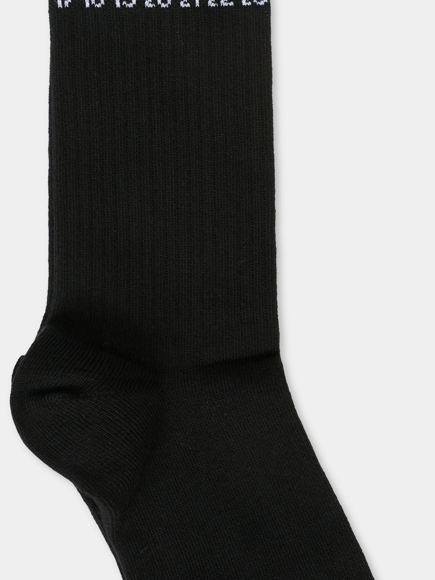 Calze nero per bambini con logo nero,Mm6 Maison Margiela,M60571-MM045-M6900