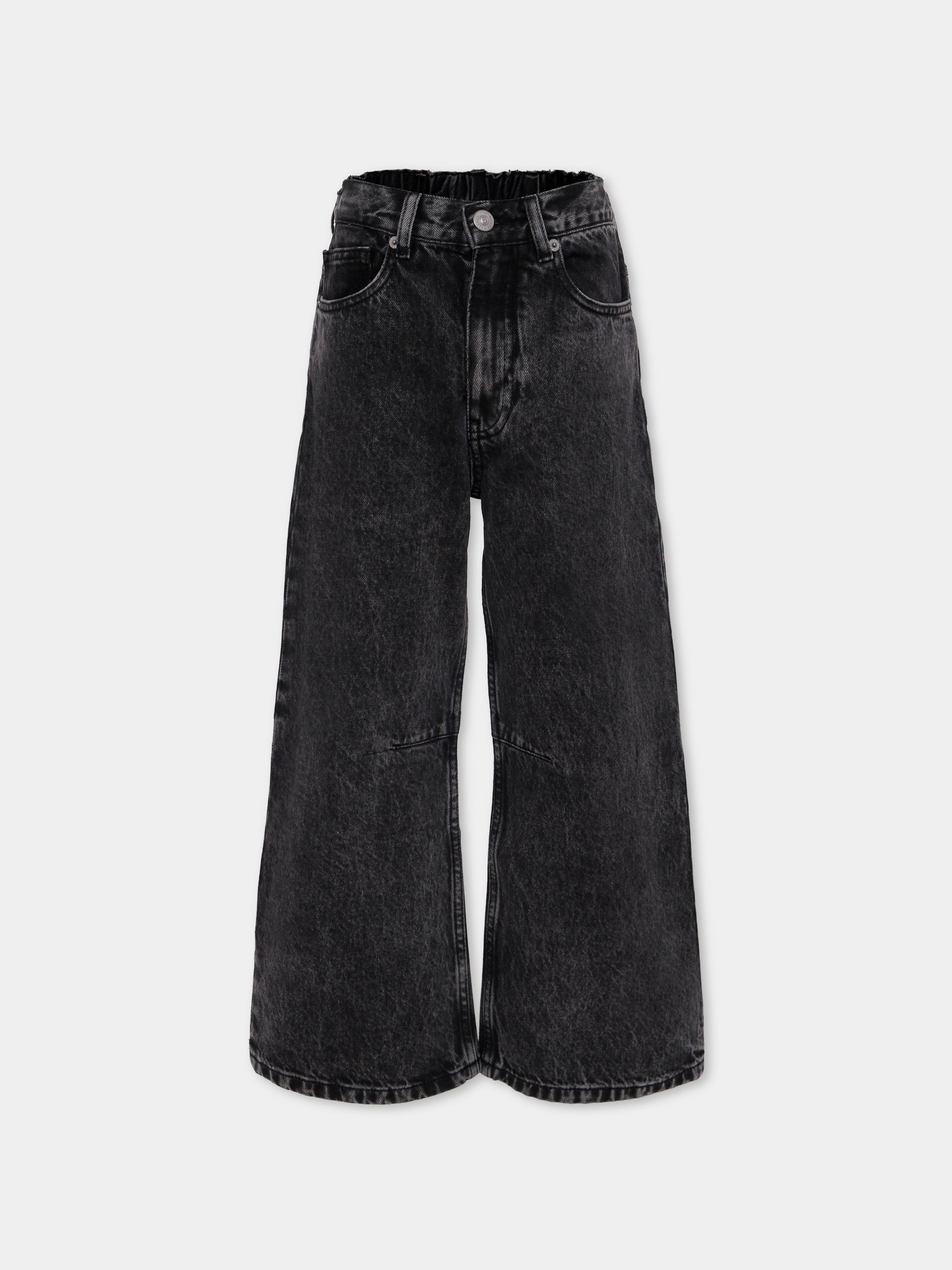 Jeans neri per bambini con logo,Mm6 Maison Margiela,M60844-MM06D-M602