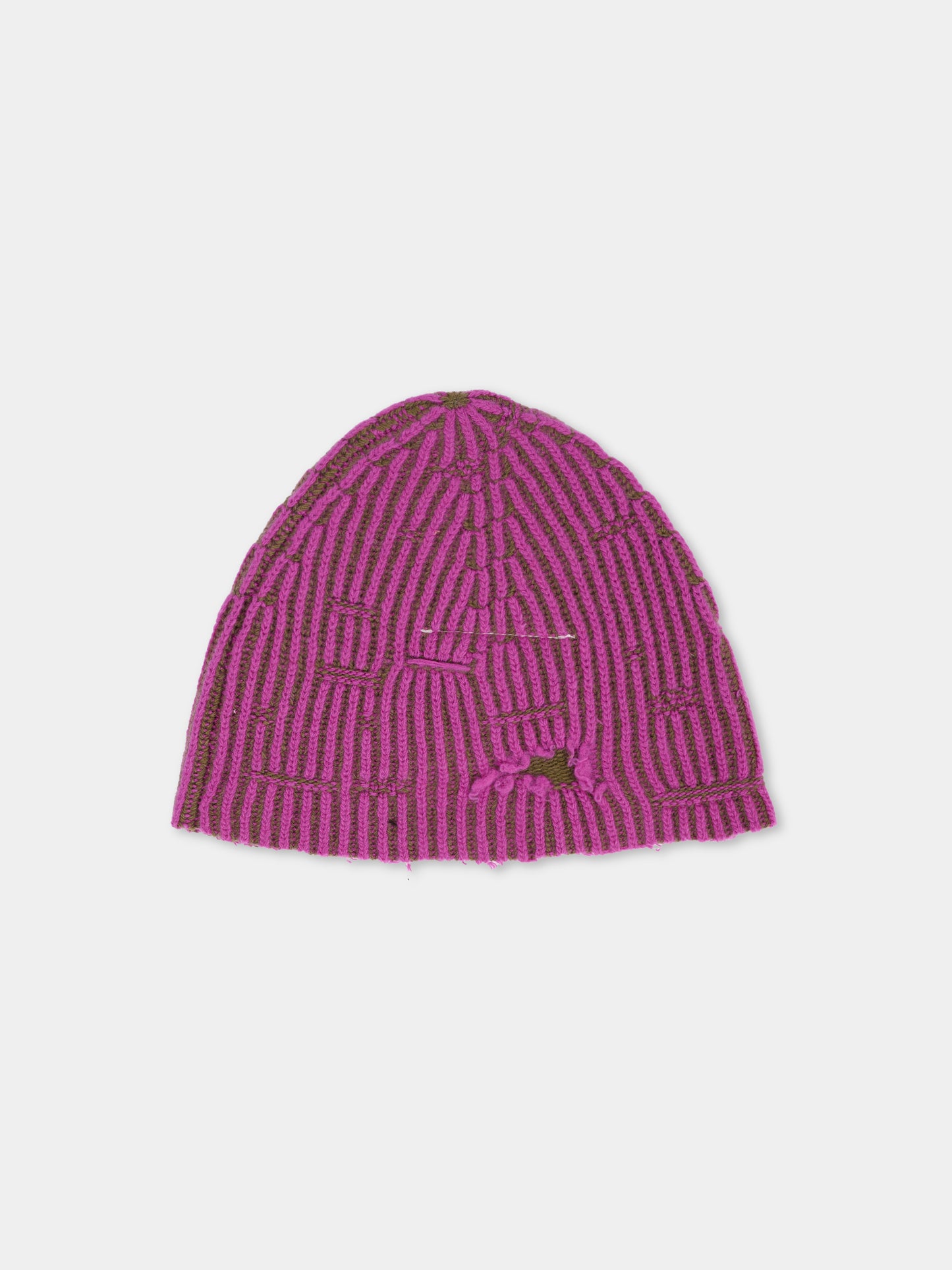 Berretto viola per bambina con logo,Mm6 Maison Margiela,M60913-MM06K-M6C40