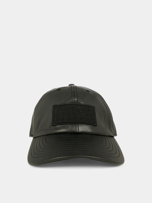 Cappello nero per bambini cpn patch,Mm6 Maison Margiela,M60919-MM05T-M6900