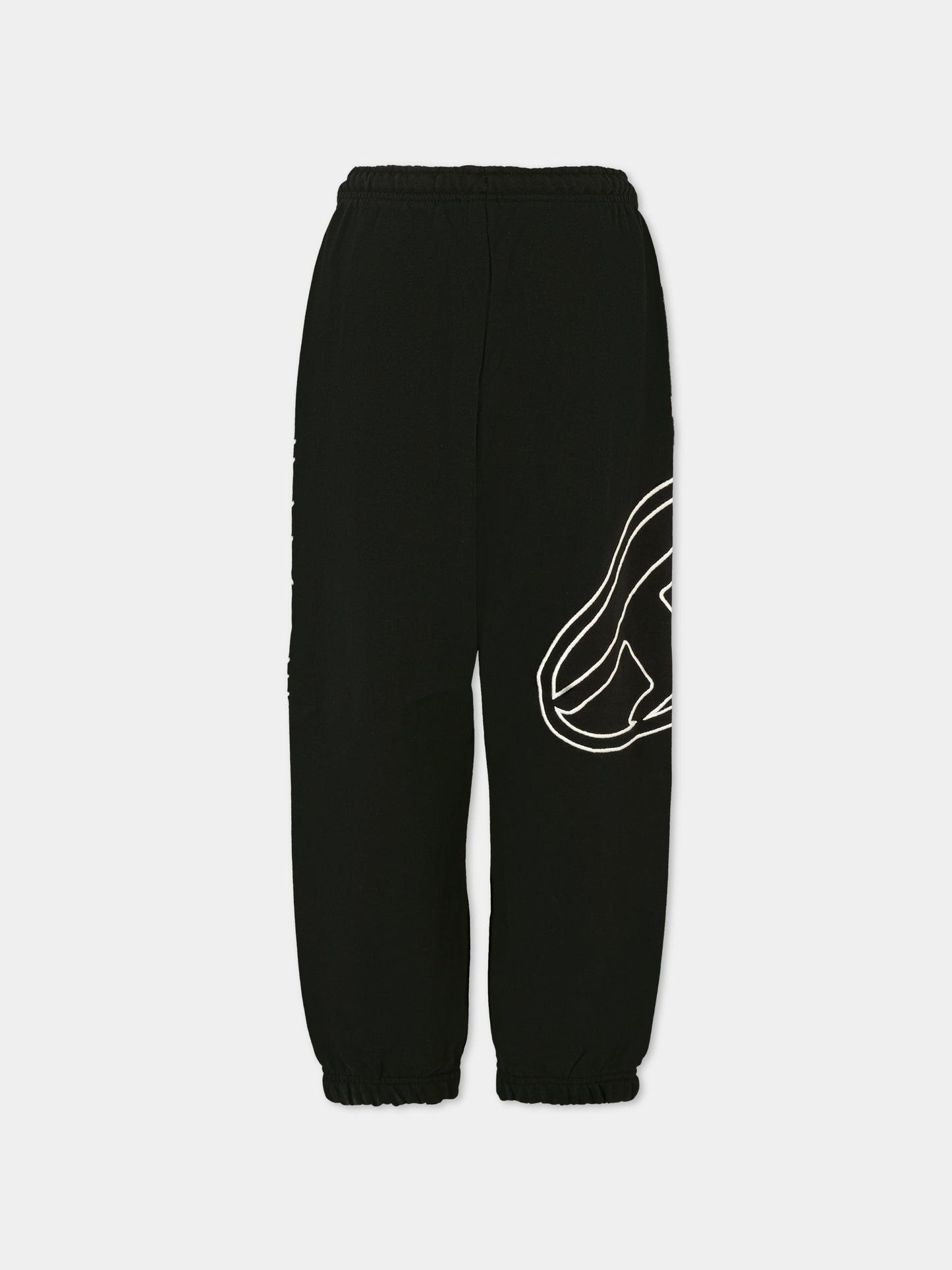 Pantaloni neri per bambino con logo bianco,Diesel,J02272-0GYCJ-K900
