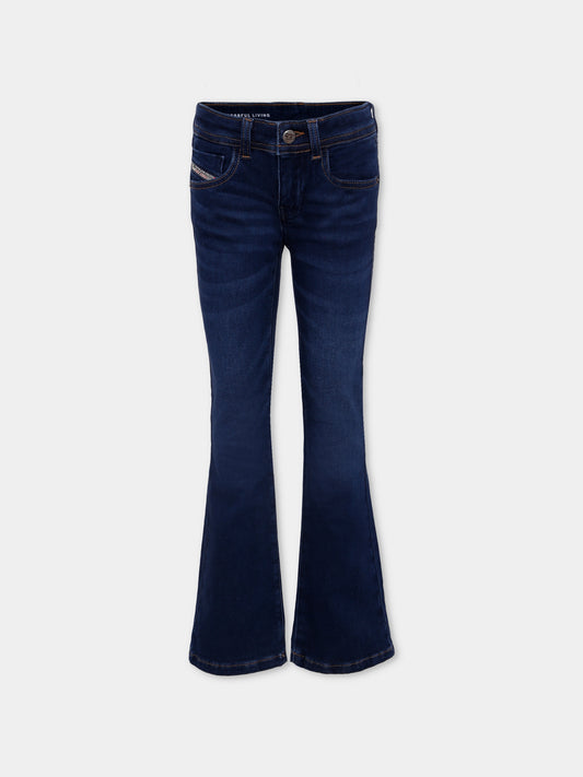 Denim jeans for girl with logo