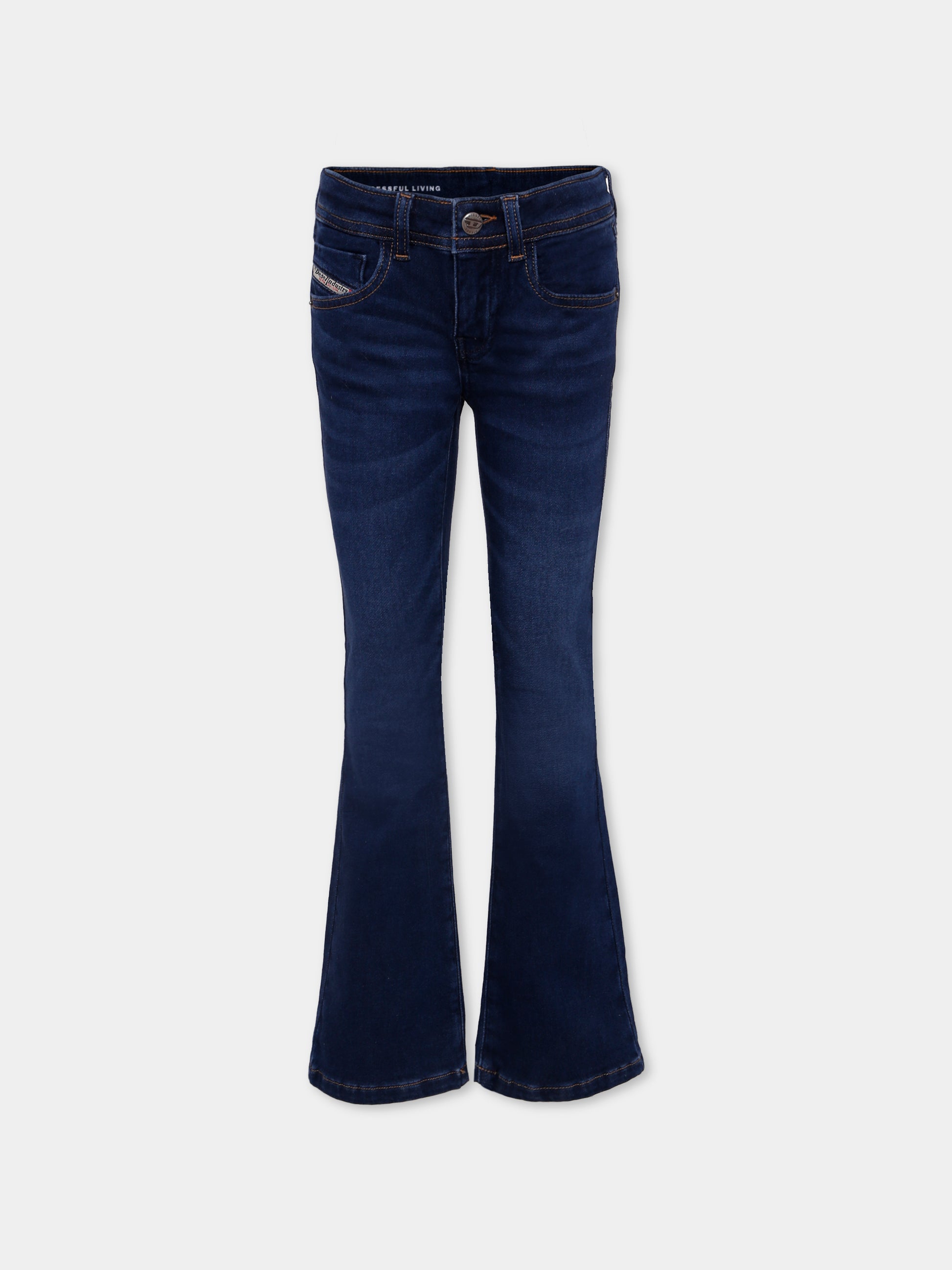 Jeans denim per bambina con logo,Diesel,J02341-KXBQG-K01