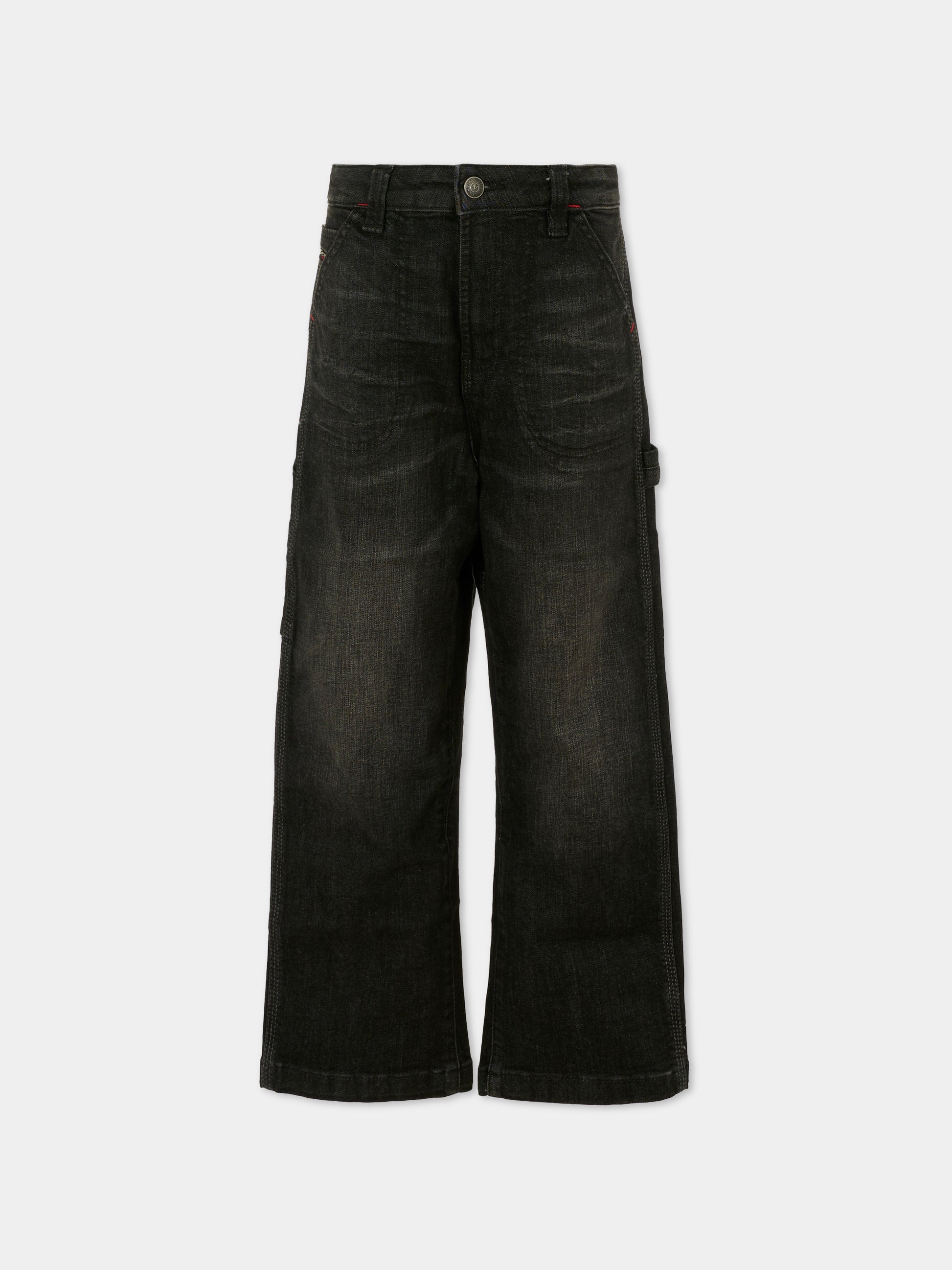 Jeans neri per bambino con logo,Diesel,J02361-KXBQQ-K02