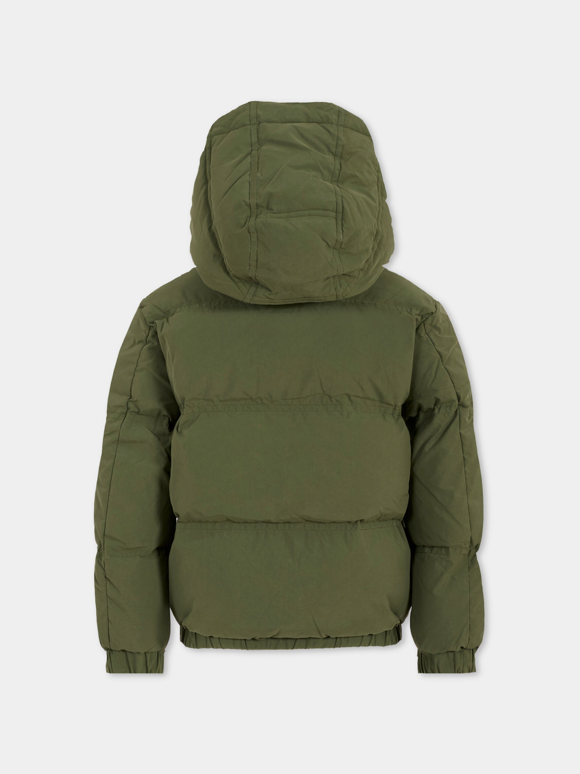 Piumino verde per bambini con logo,Diesel,J02422-KXBQ0-K513