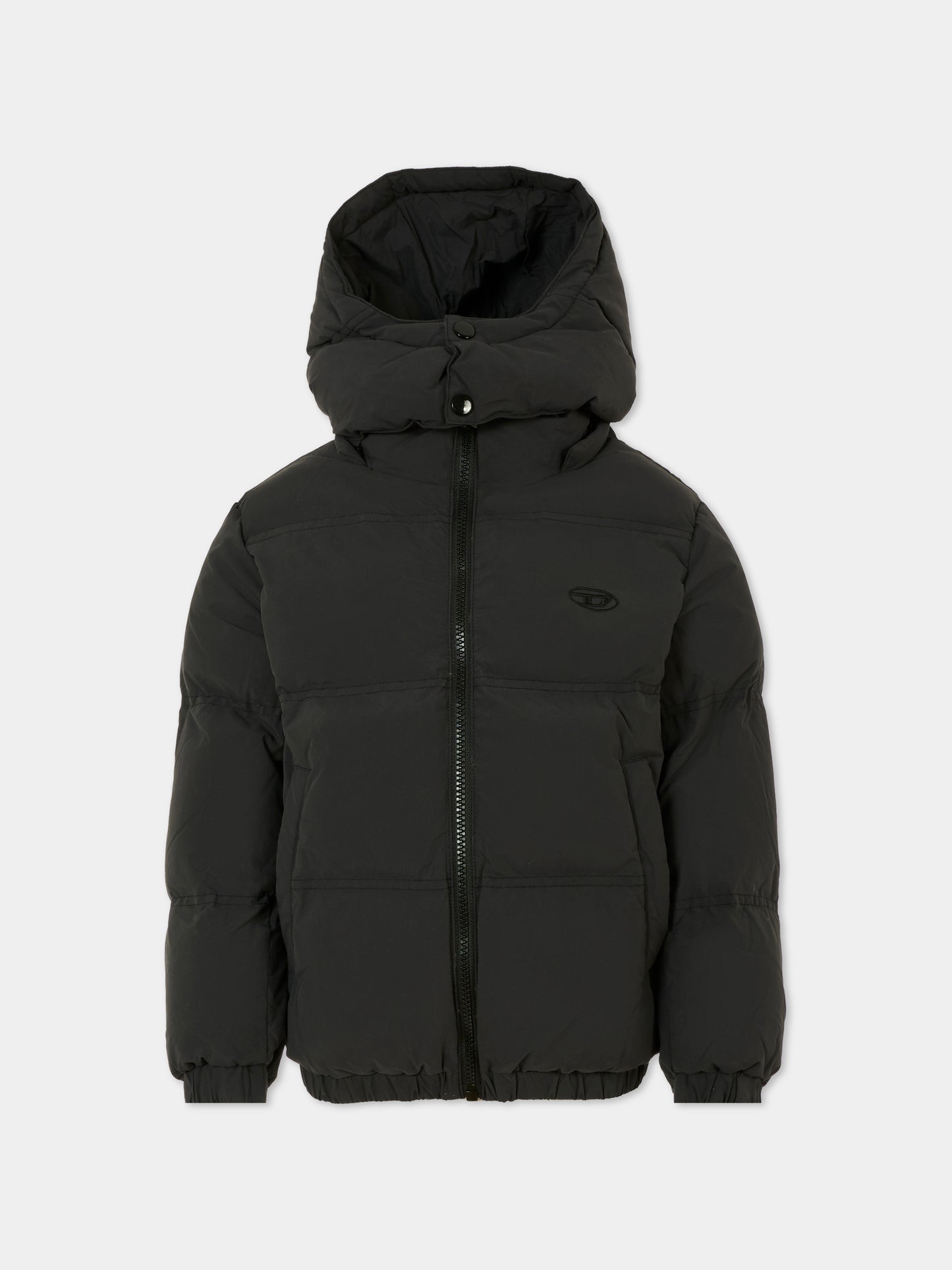 Piumino nero per bambini con logo,Diesel,J02422-KXBQ0-K900
