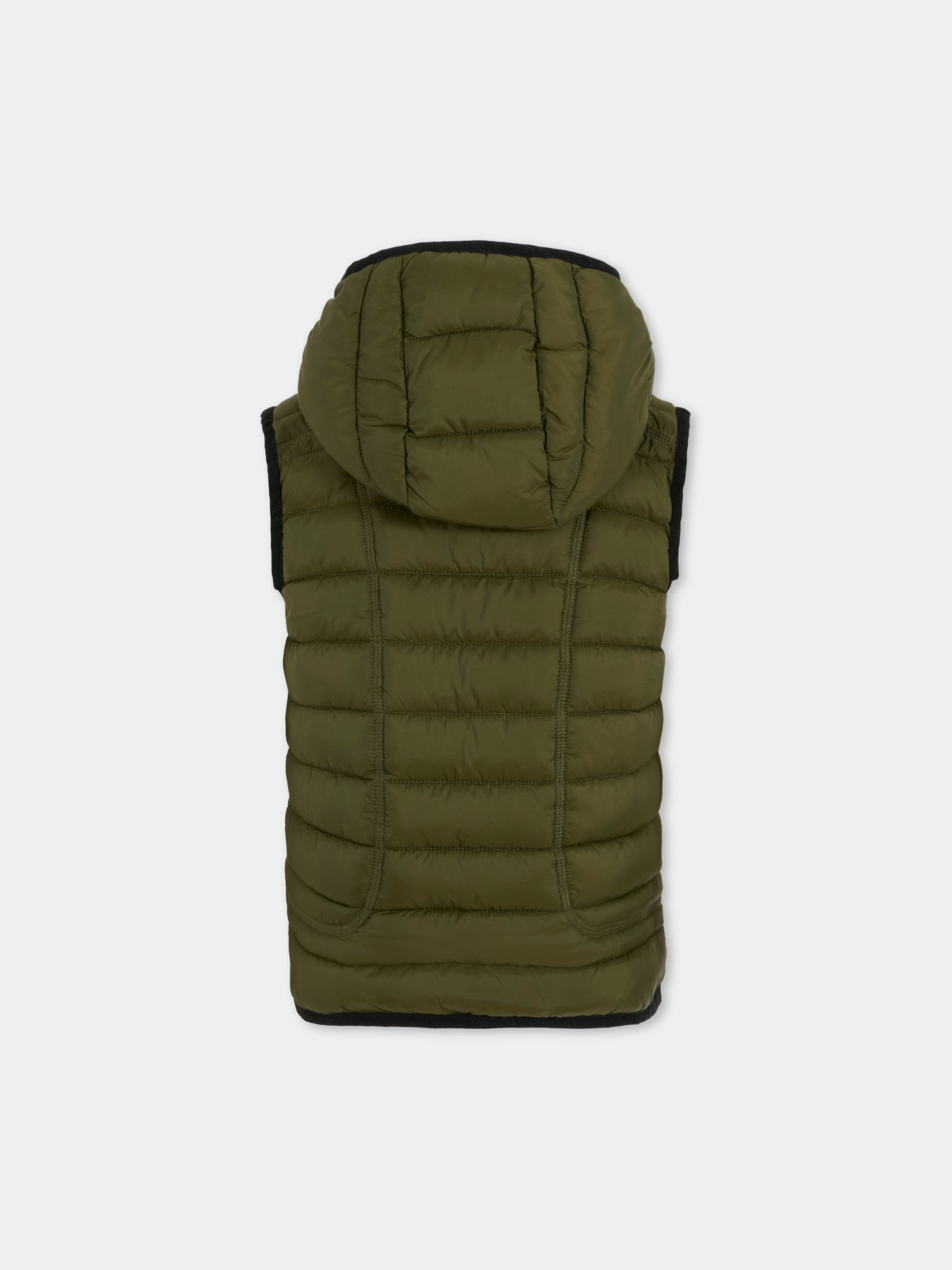 Gilet verde per bambino con logo,Diesel,J02424-KXBRD-K513