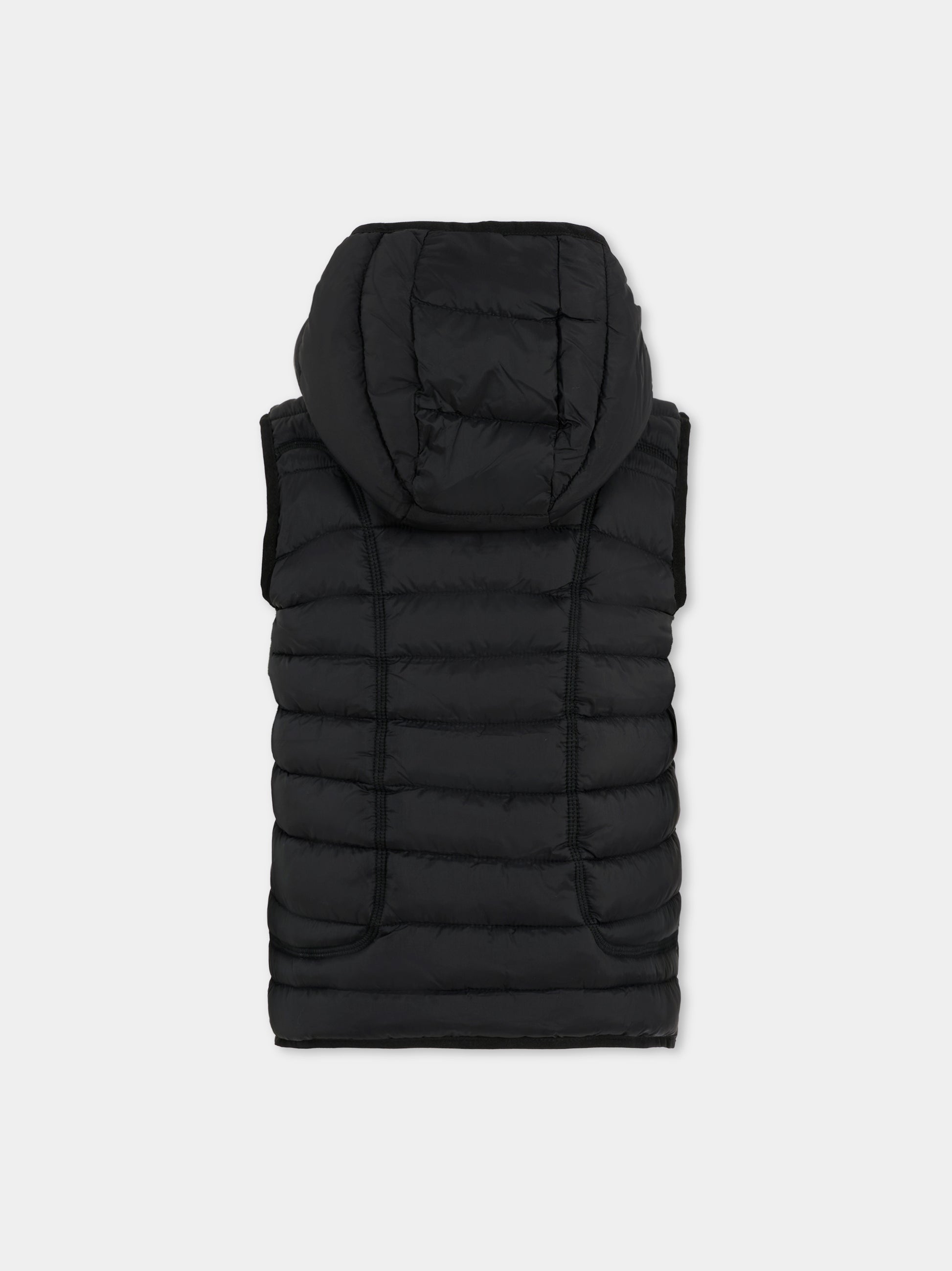 Gilet nero per bambino con logo,Diesel,J02424-KXBRD-K900