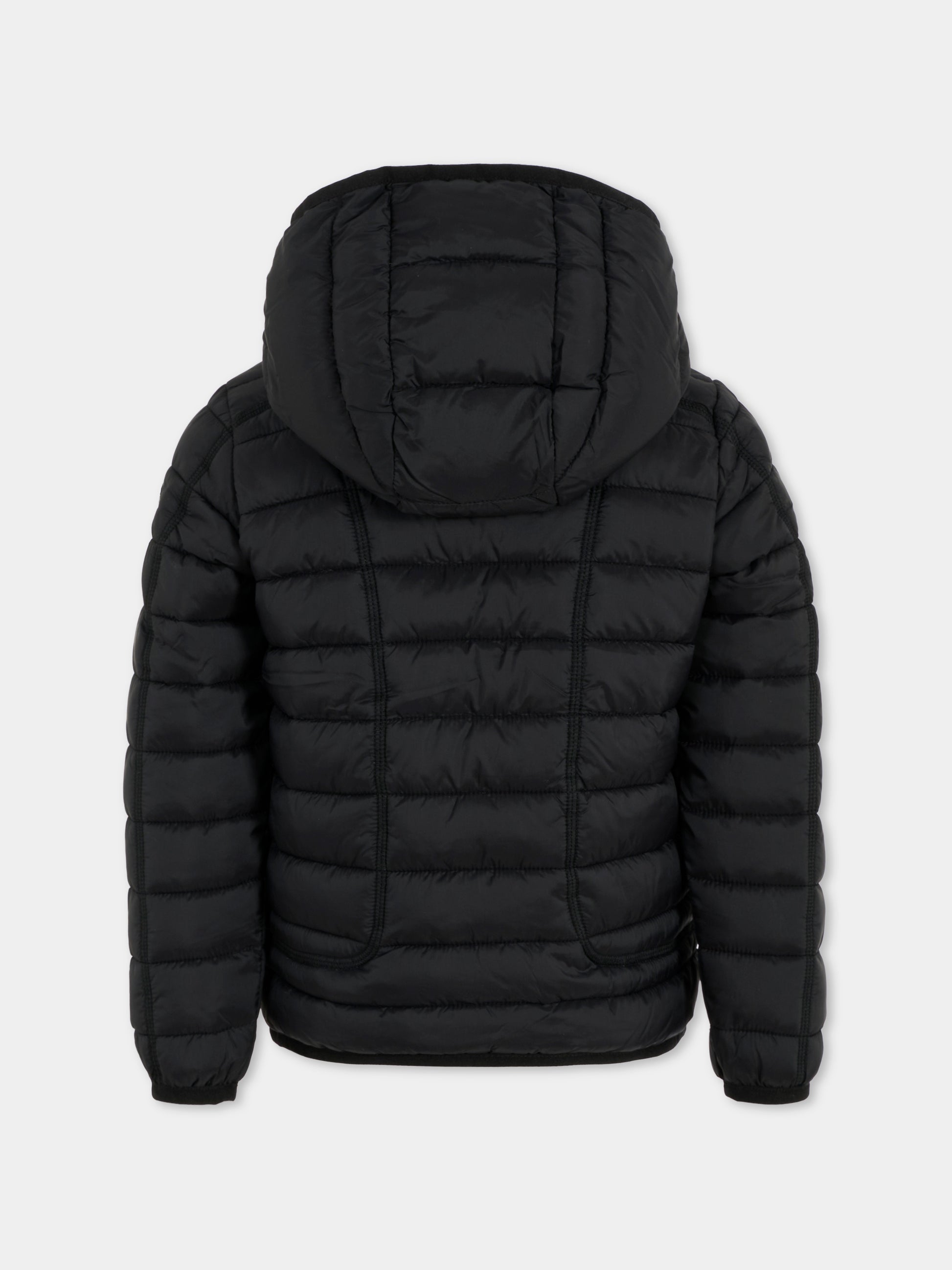 Piumino nero per bambino con logo,Diesel,J02425-KXBRD-K900