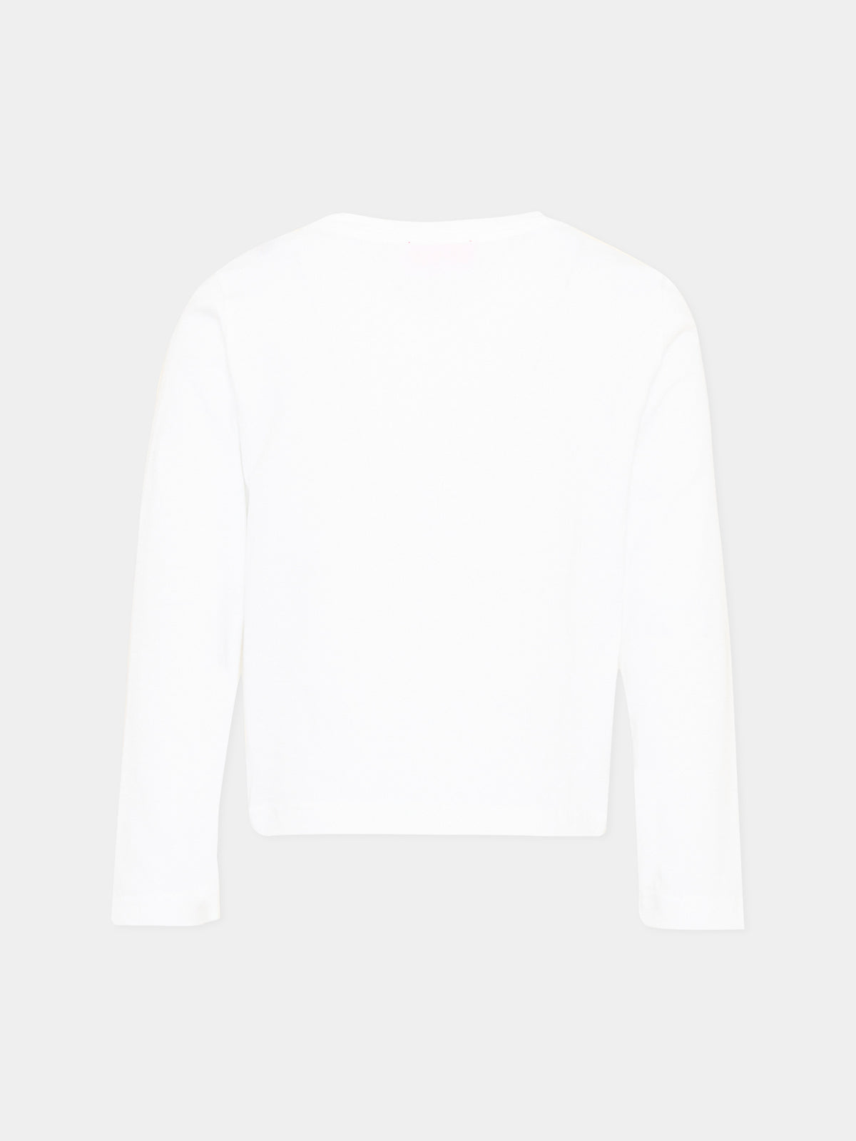 T-shirt bianca per bambina con logo nero,Diesel,J02431-00YI9-K100