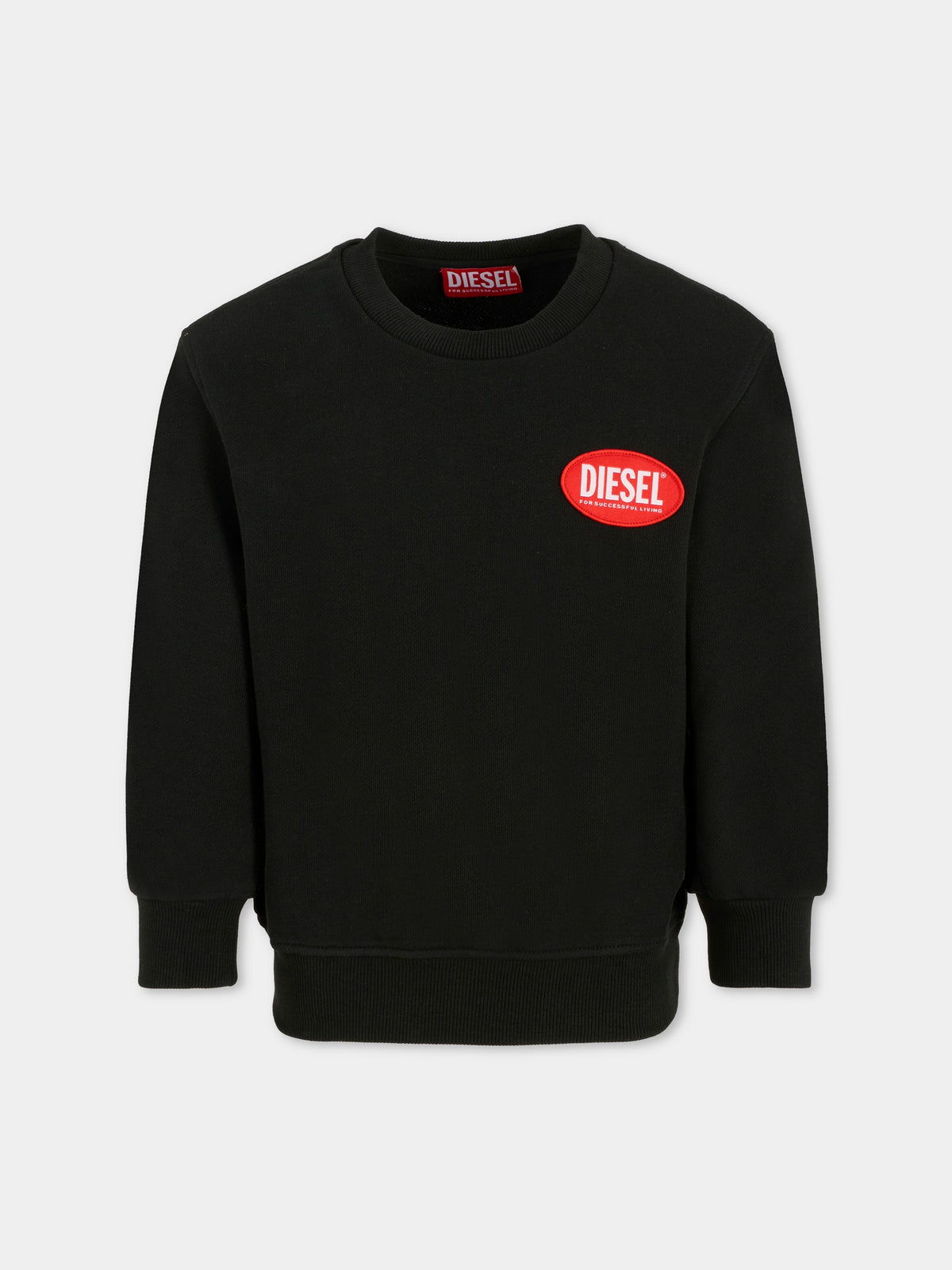 Black sweatshirt for boy with logo