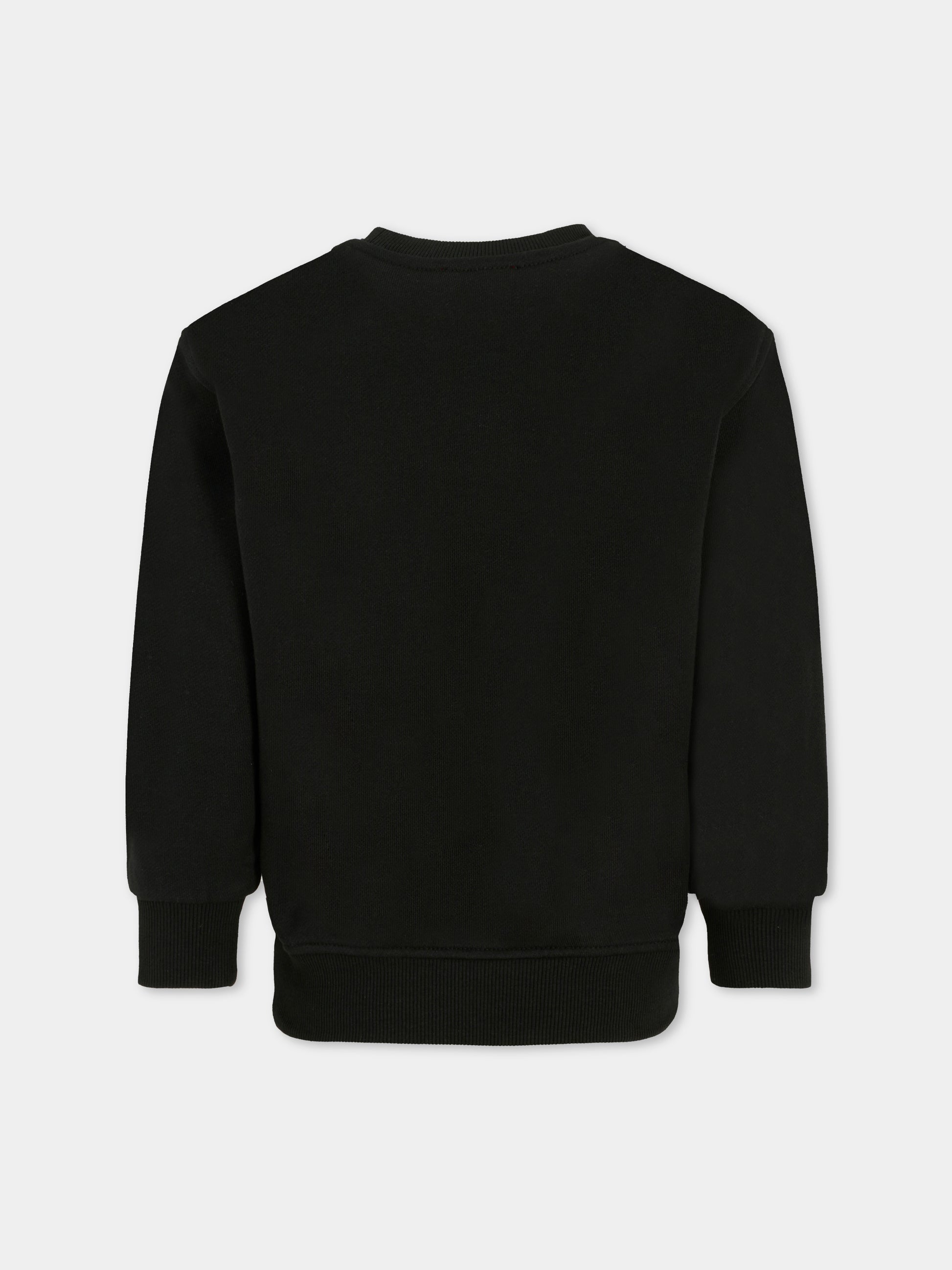 Felpa nera per bambino con logo,Diesel,J02482-KYAQK-K900