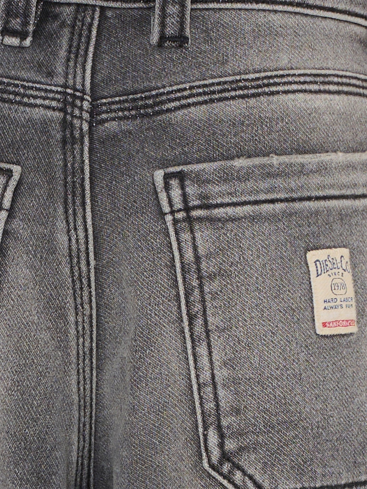 Jeans grigi per bambina con patch logato,Diesel,J02511-KXBRJ-K02