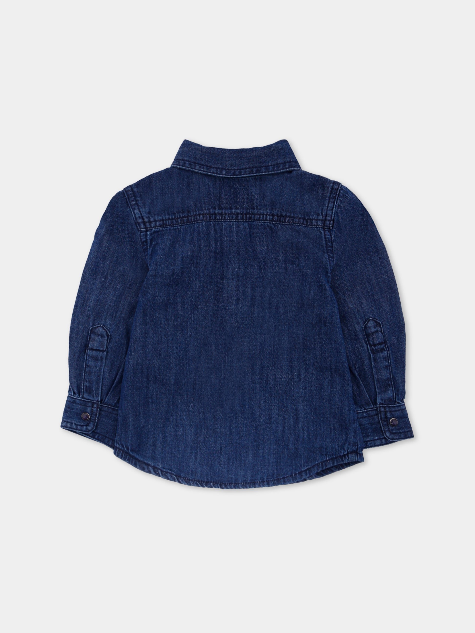 Camicia denim per neonato con logo,Diesel,K00546-KXBN8-K01