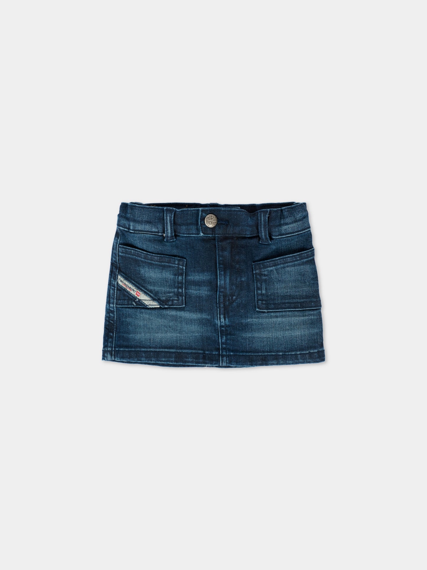 Gonna denim per neonata con logo,Diesel,K00660-KXBQL-K01