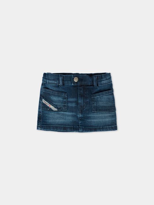 Gonna denim per neonata con logo,Diesel,K00660-KXBQL-K01