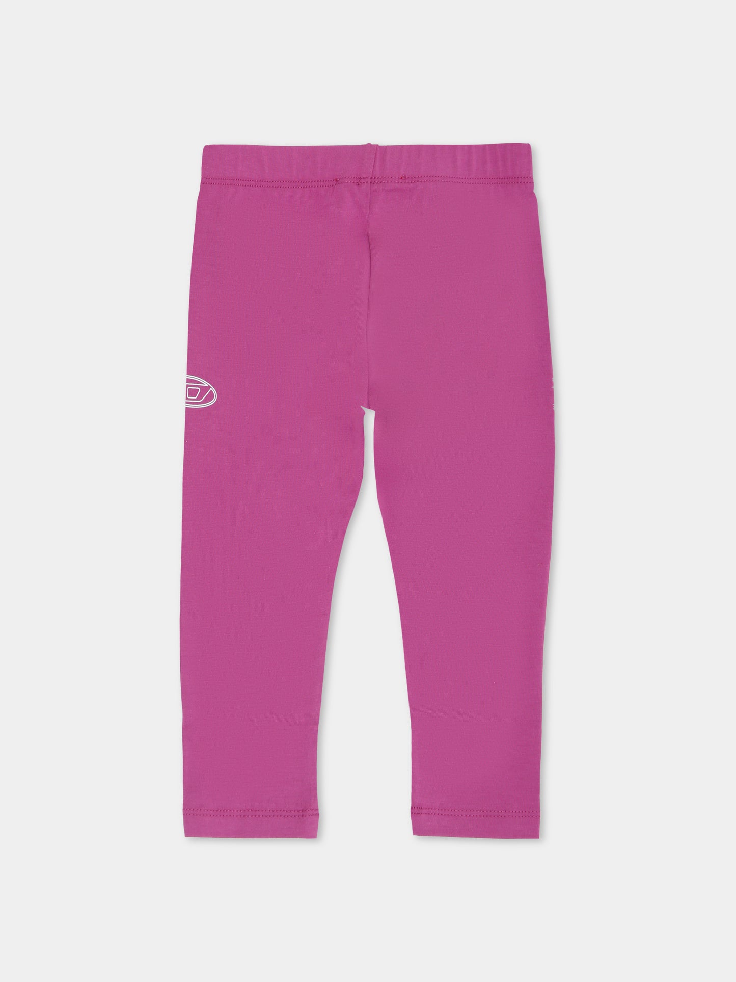 Leggings viola per neonata con logo,Diesel,K00667-0AFAA-K624