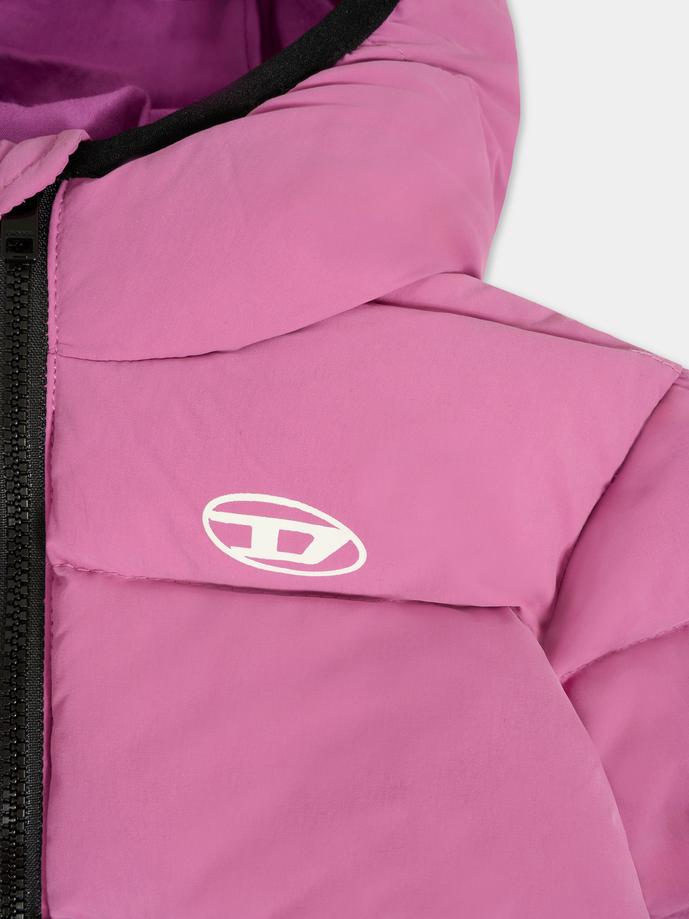 Piumino viola per neonata con logo,Diesel,K00681-KXBRE-K624