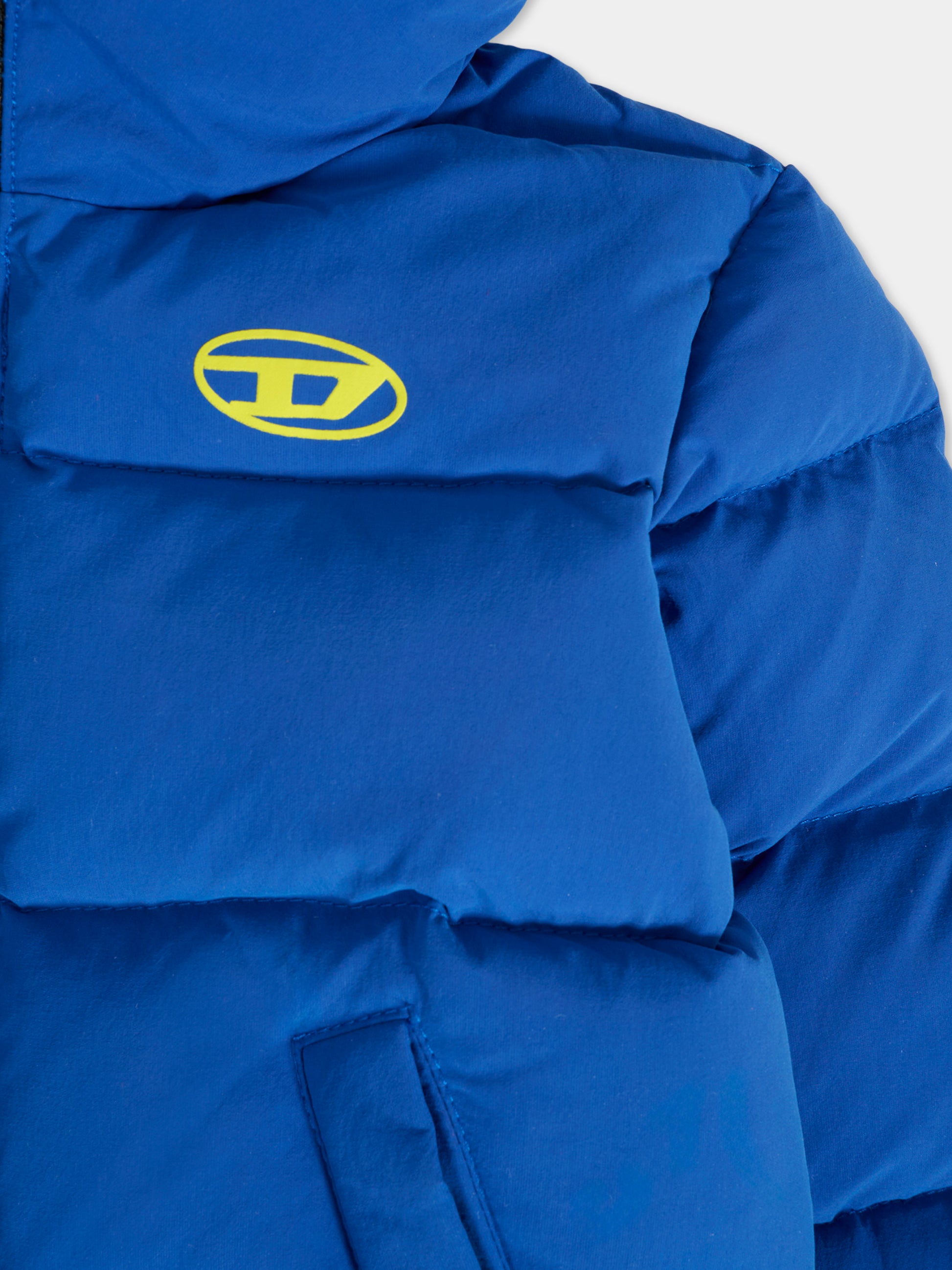 Piumino blu per neonato con logo,Diesel,K00681-KXBRE-K89G