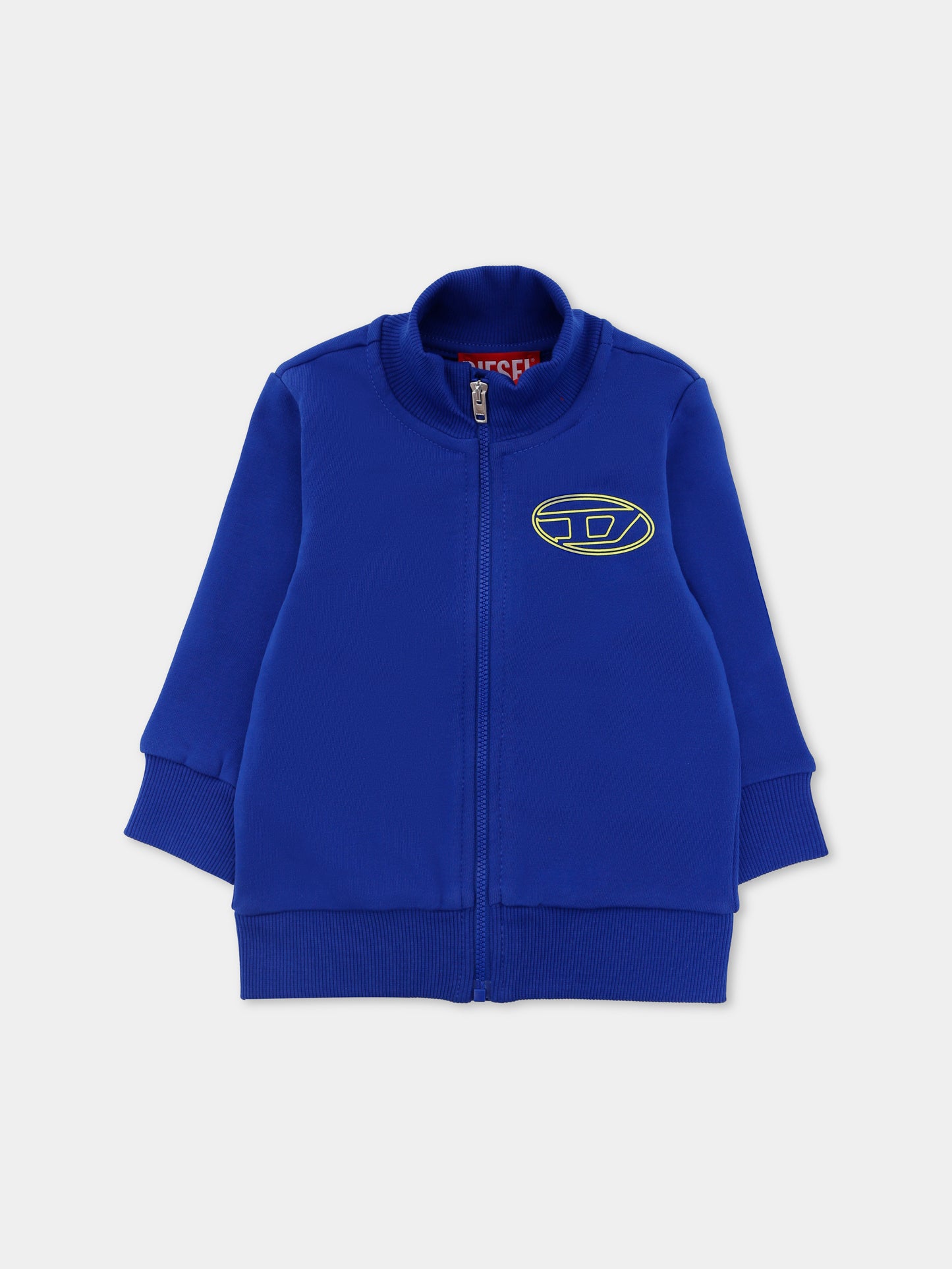 Felpa blu per neonato con logo,Diesel,K00697-KYAVF-K89G