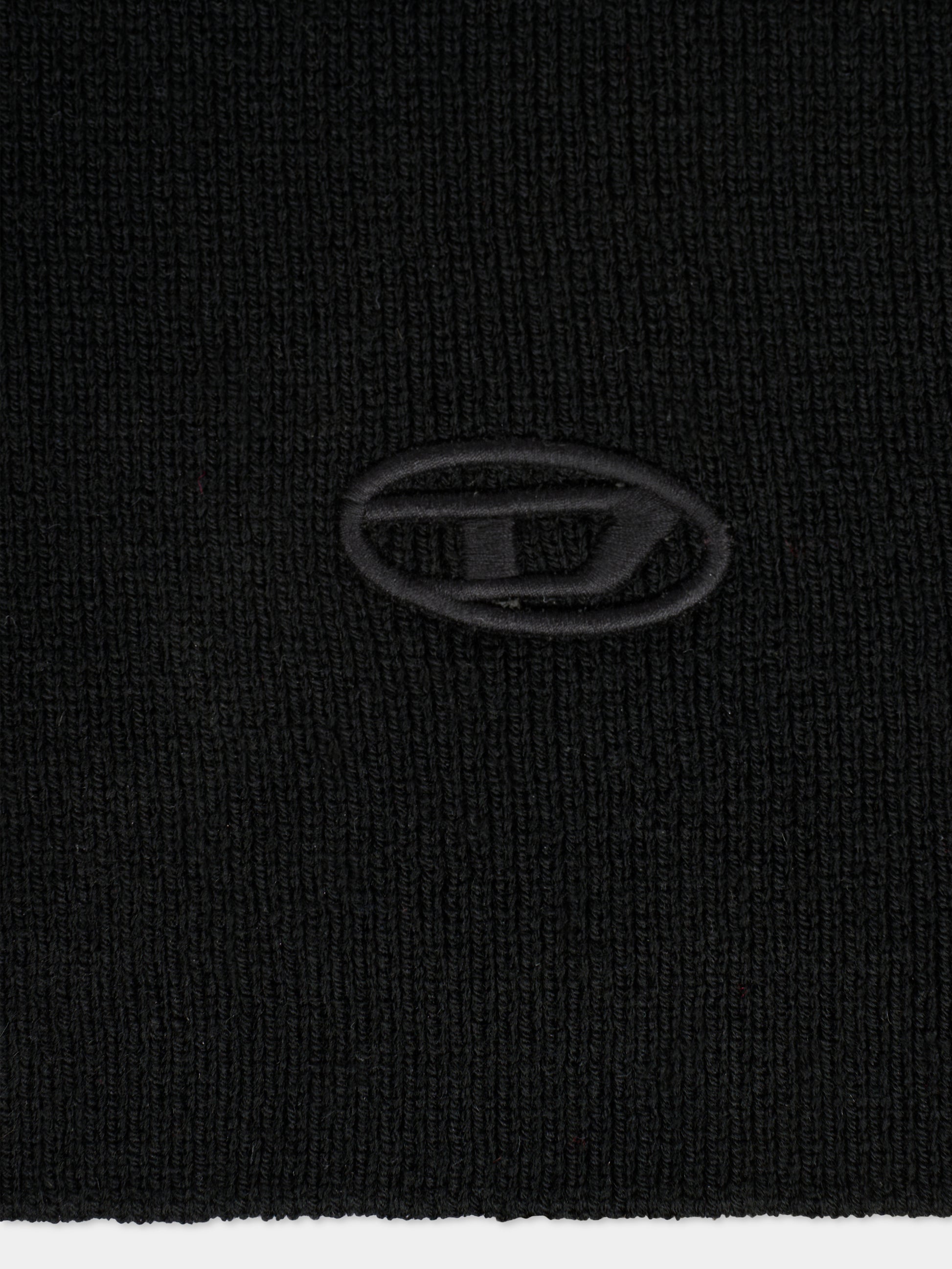 Sciarpa nera per bambino con logo,Diesel,J02463-KYAZ1-K900