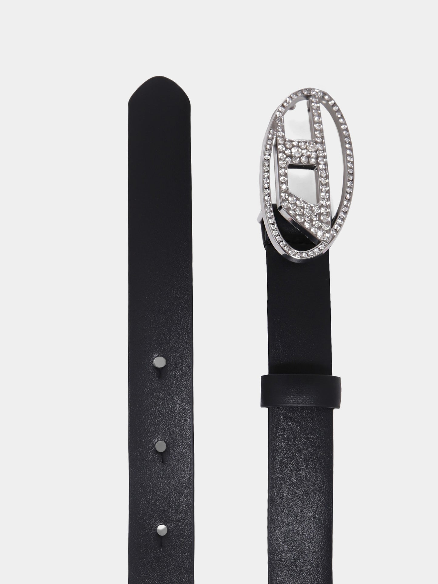 Cintura nera per bambina con logo,Diesel,J02524-KXBLR-K900