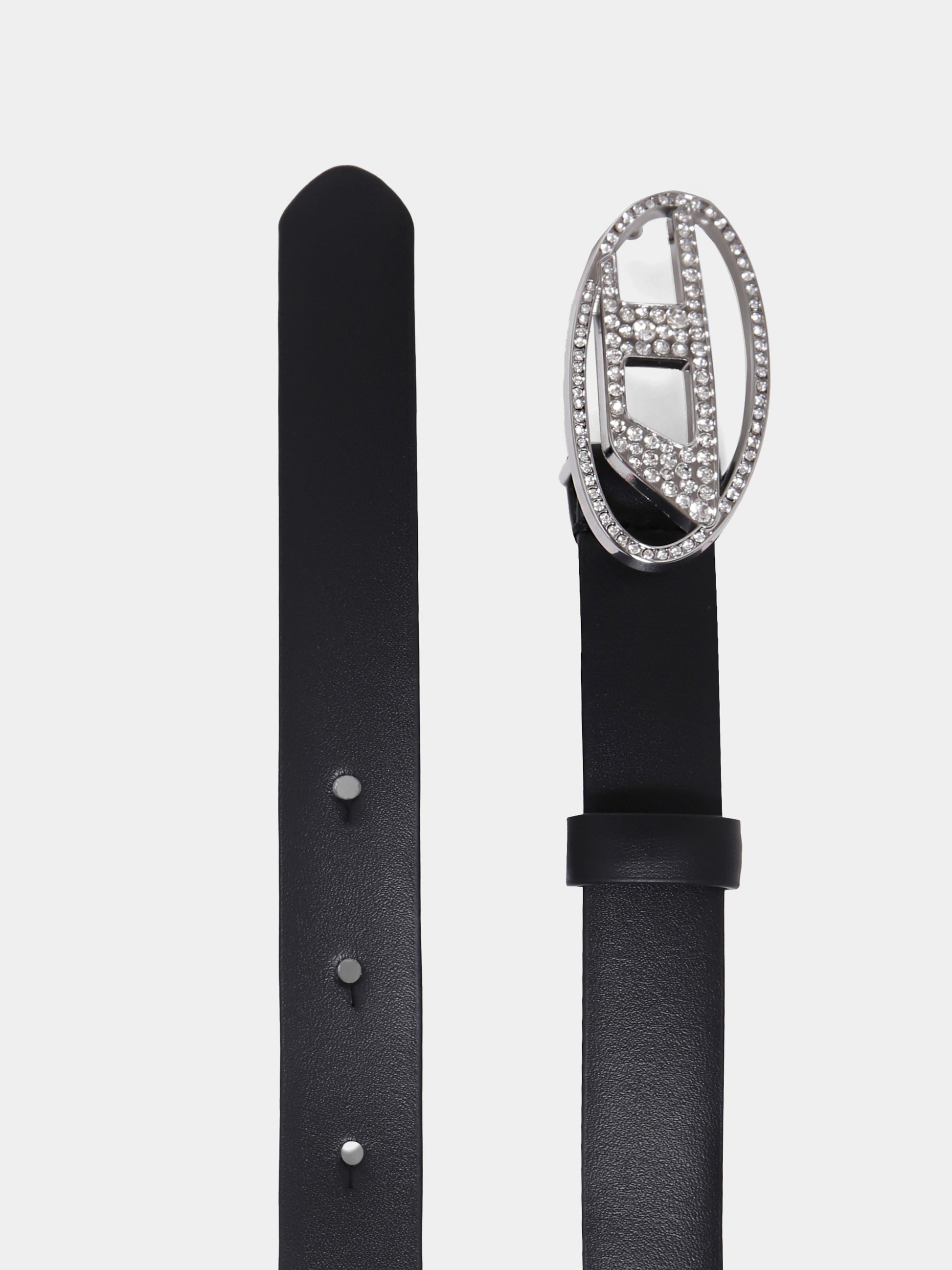 Cintura nera per bambina con logo,Diesel,J02524-KXBLR-K900