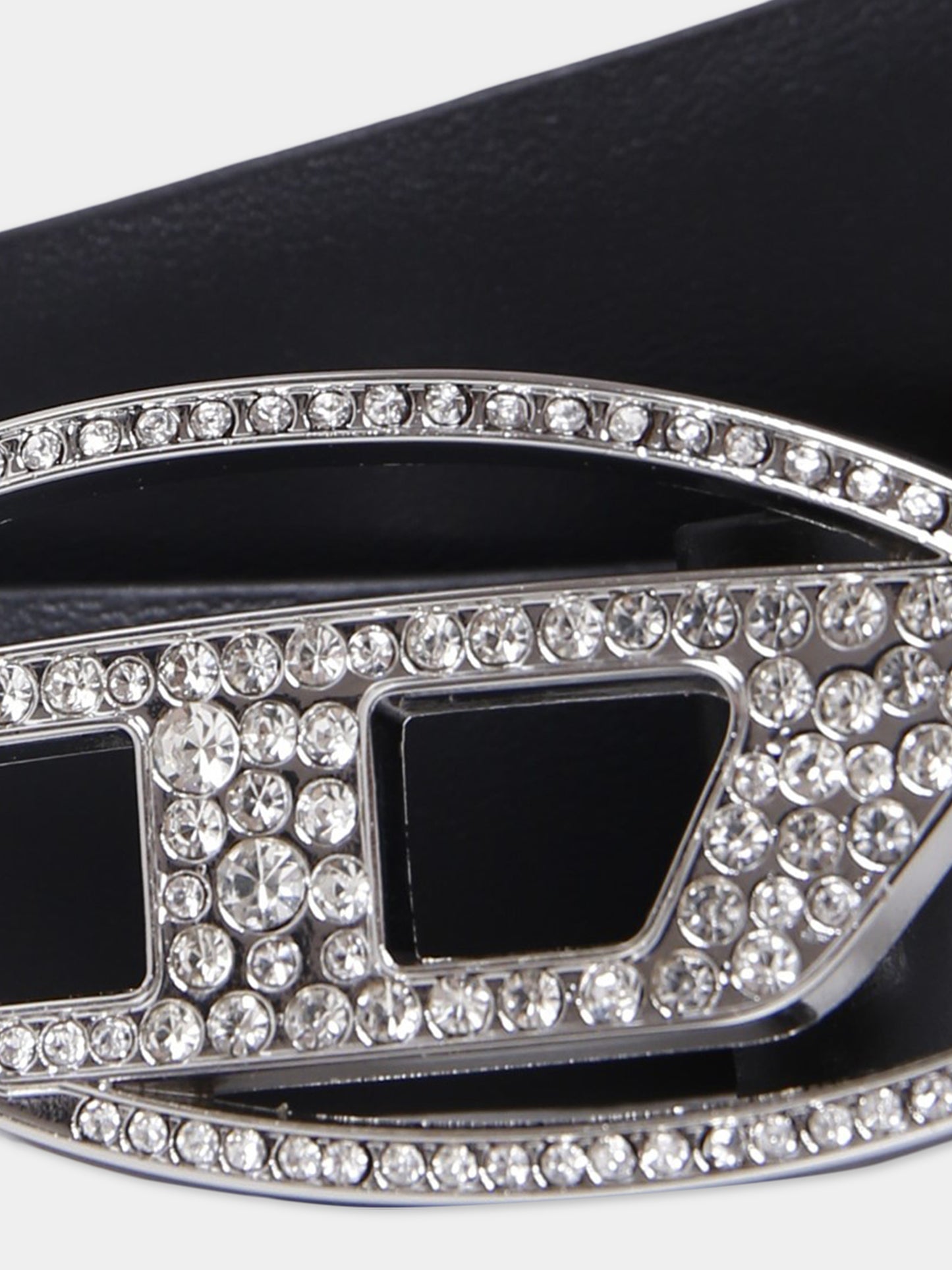 Cintura nera per bambina con logo,Diesel,J02524-KXBLR-K900