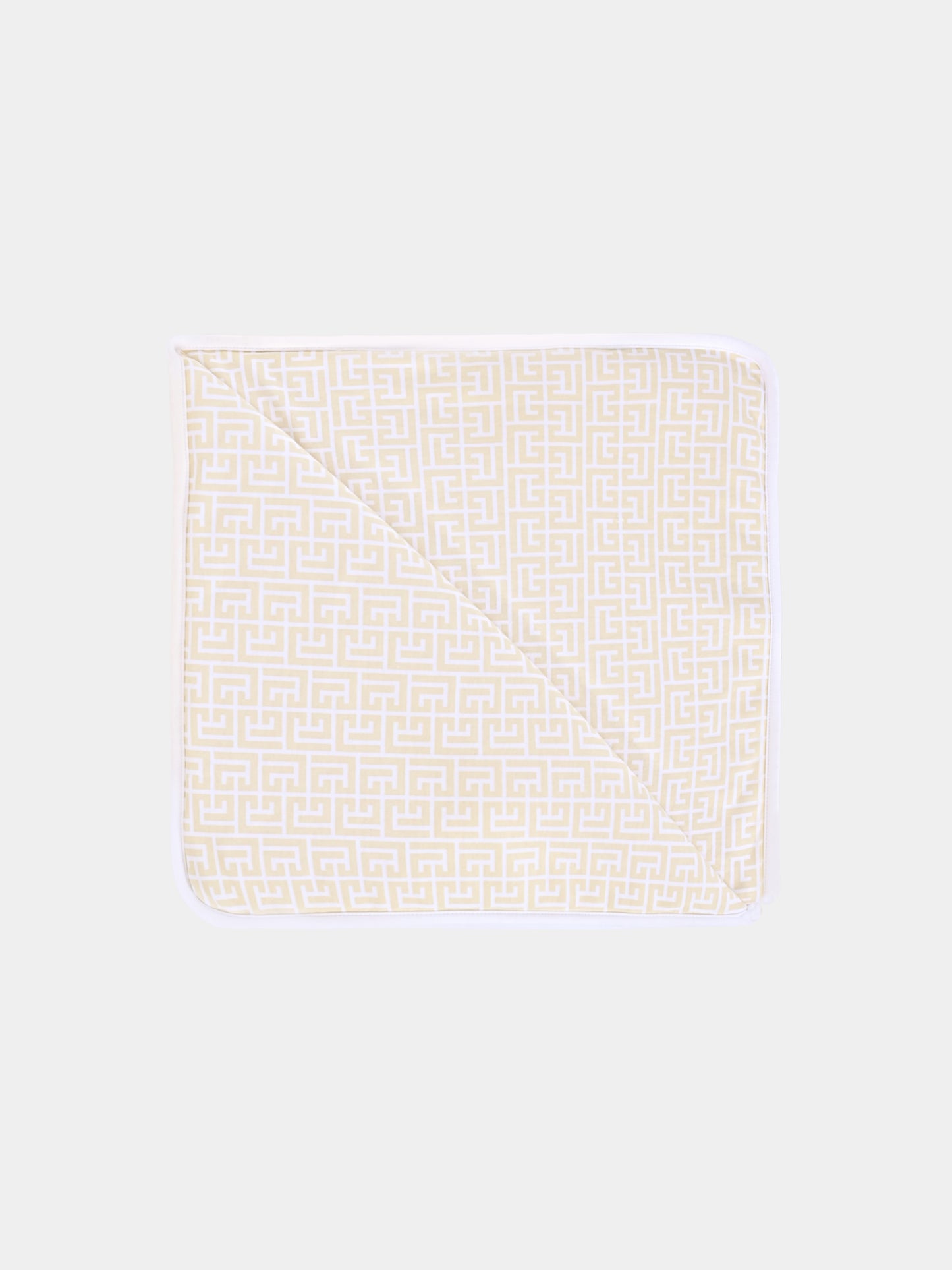 Coperta bianca per neonati con logo,Balmain Kids,BX0510-Z3278 100BG