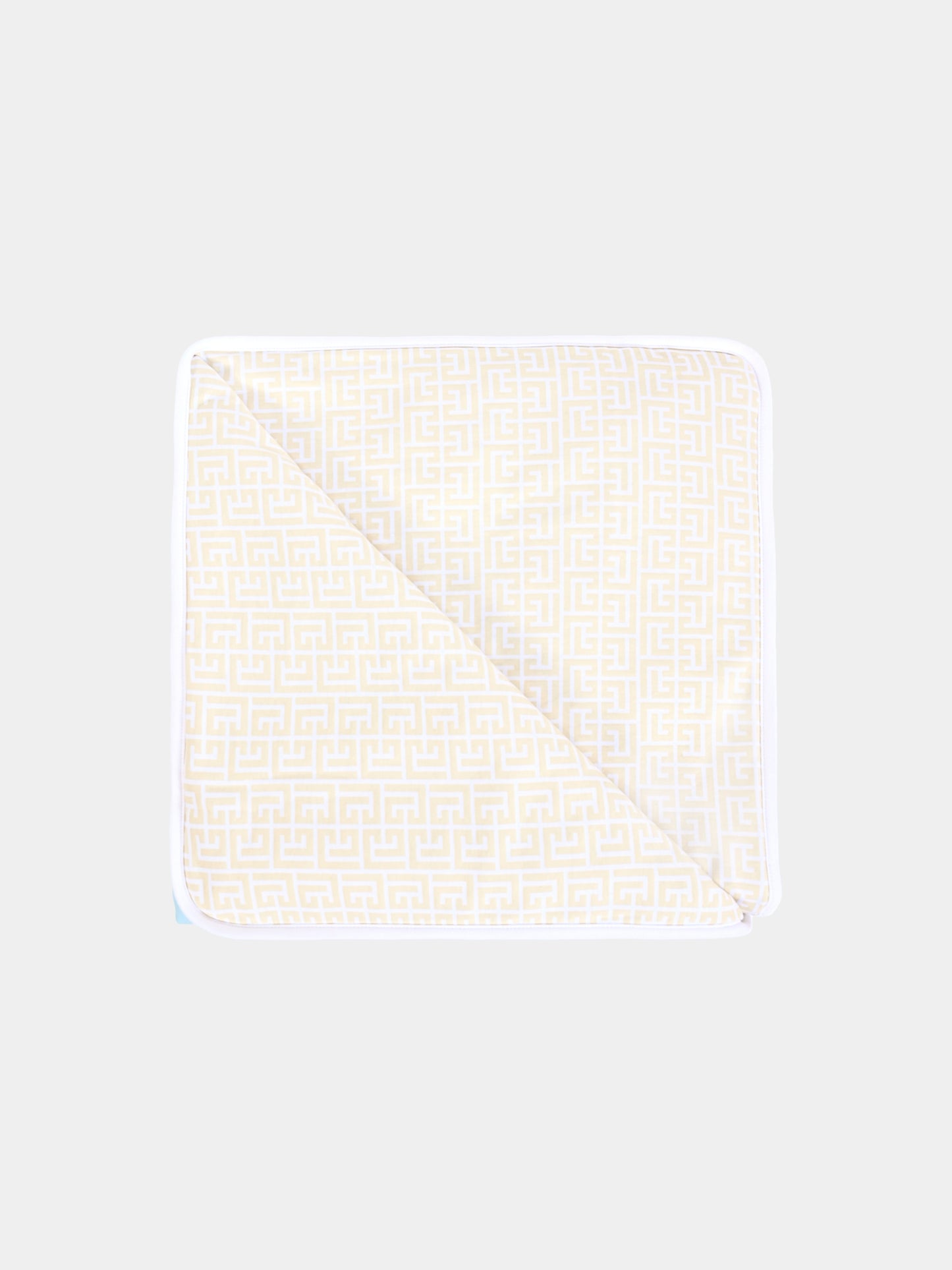 Coperta azzurra per neonato con logo,Balmain Kids,BX0510-Z3278 60RBG