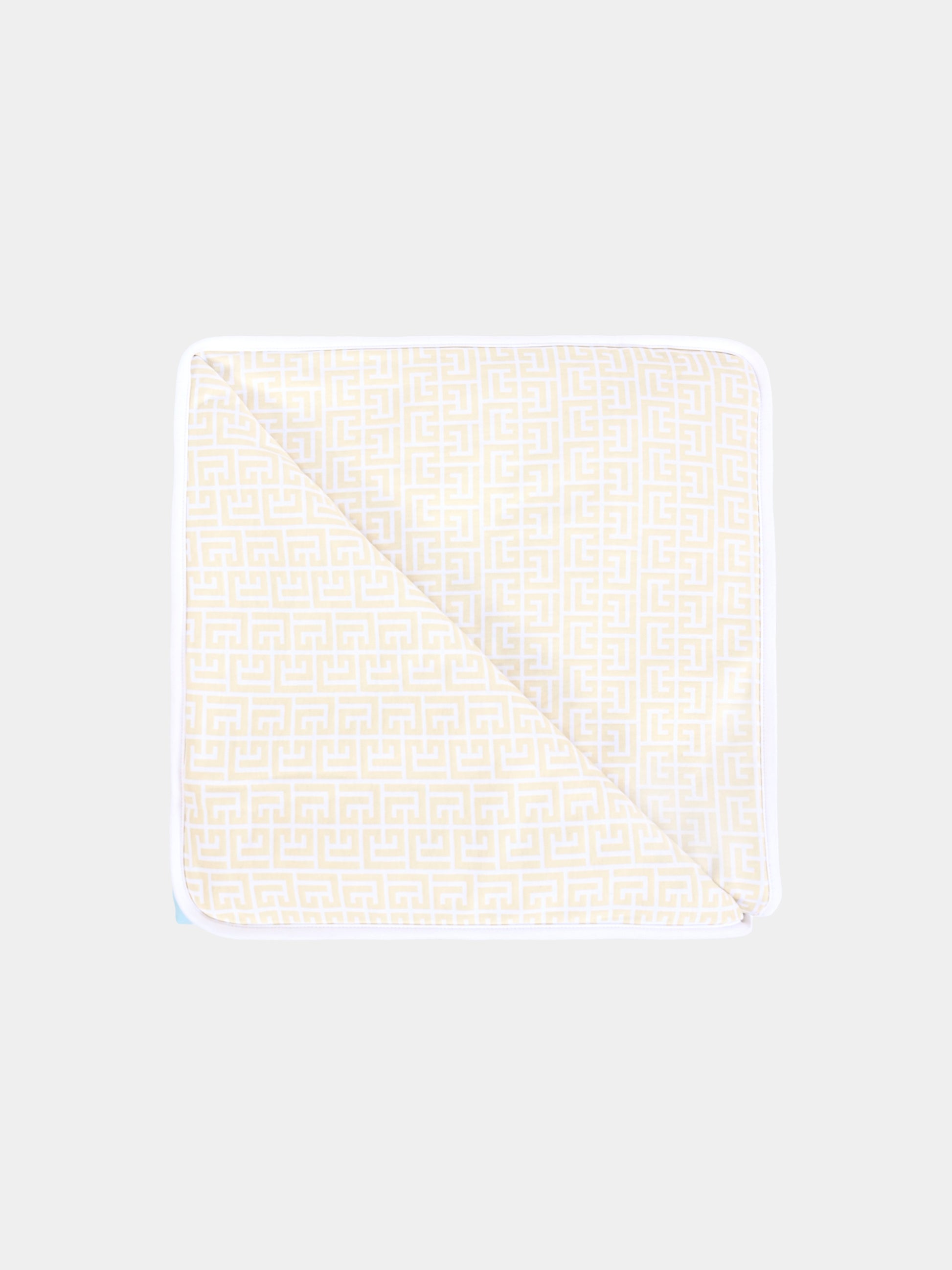 Coperta azzurra per neonato con logo,Balmain Kids,BX0510-Z3278 60RBG