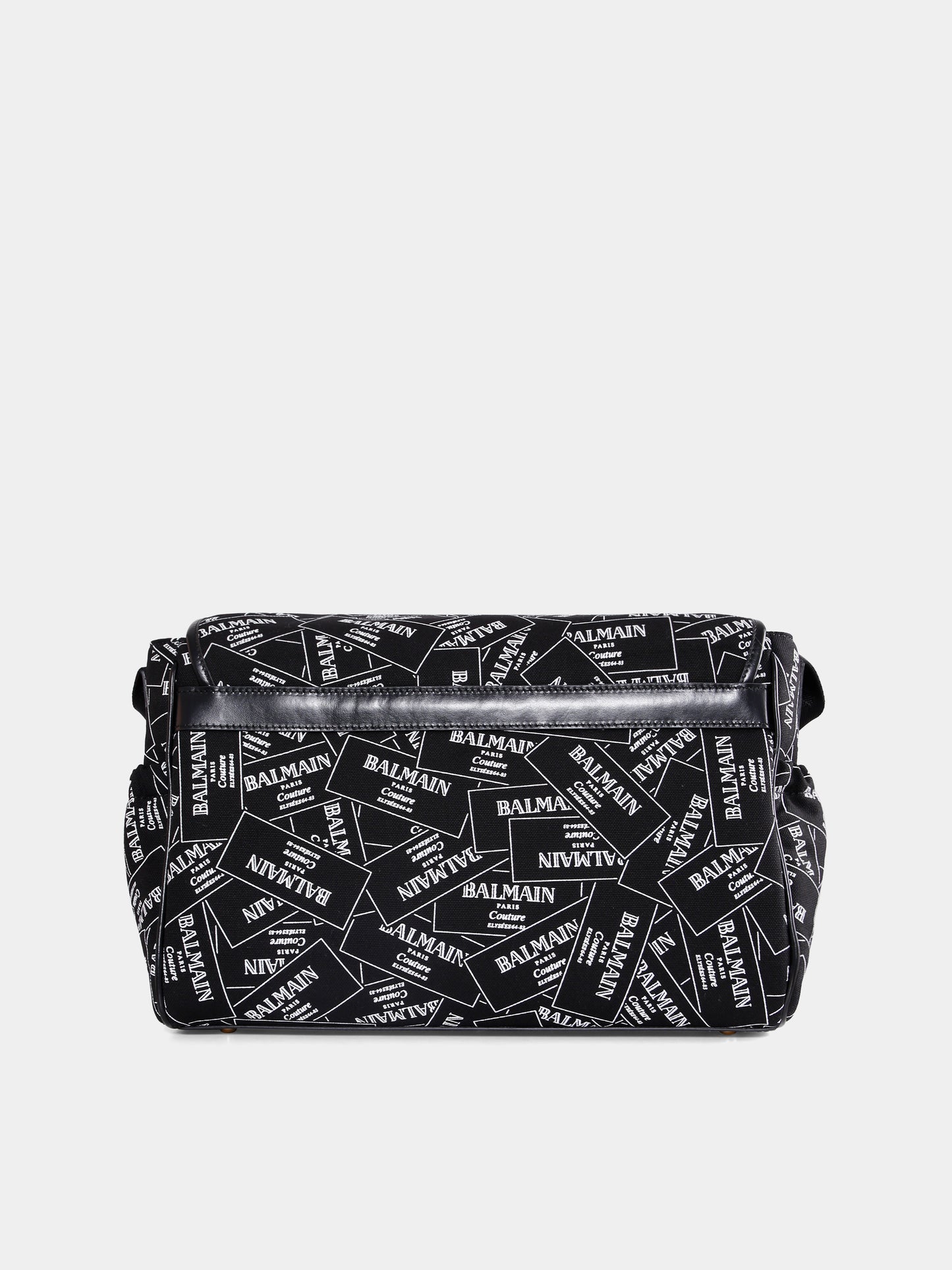 Borsa mamma nera per neonati con logo all over,Balmain Kids,BX0578-Z3379 930BC