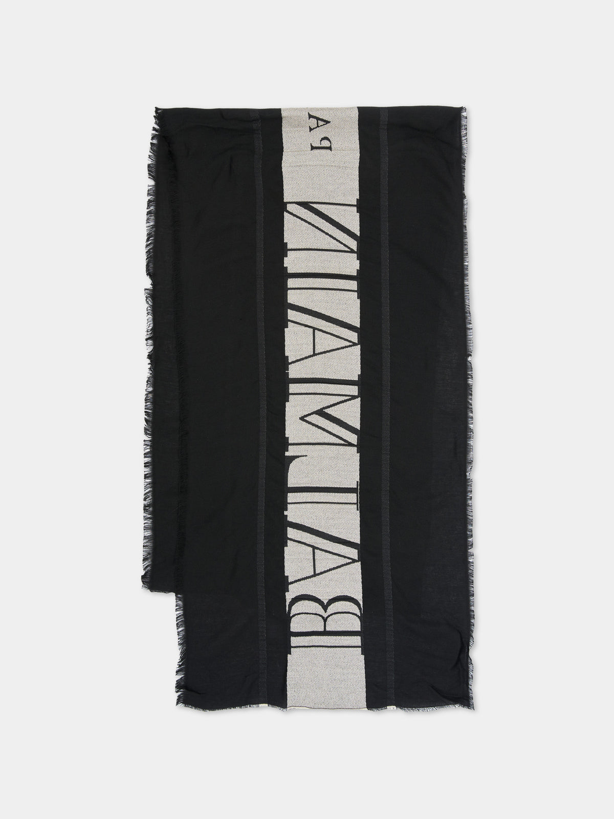 Black scarf for kids with logo